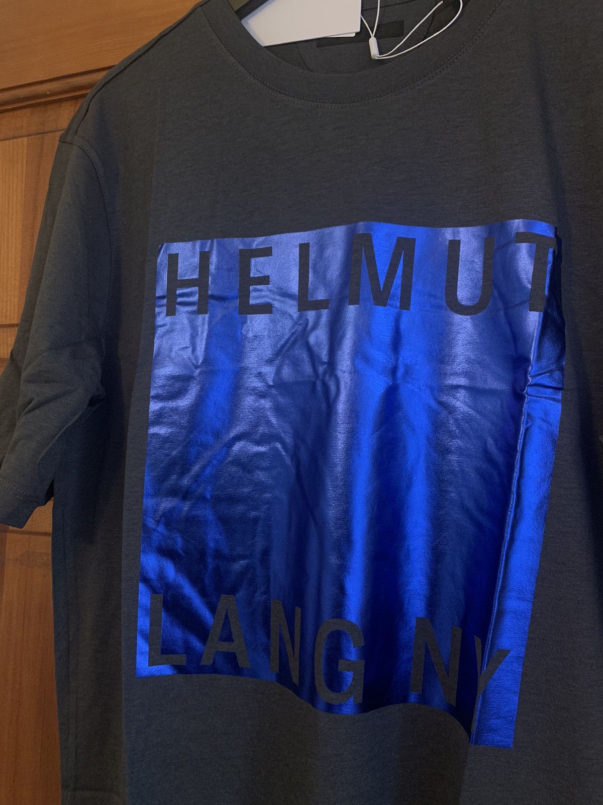 Designer × Helmut Lang *RARE* New Helmut Lang NY Foil T-Shirt - S (Fits M-L) Size US L / EU 52-54 / 3 - 2 Thumbnail