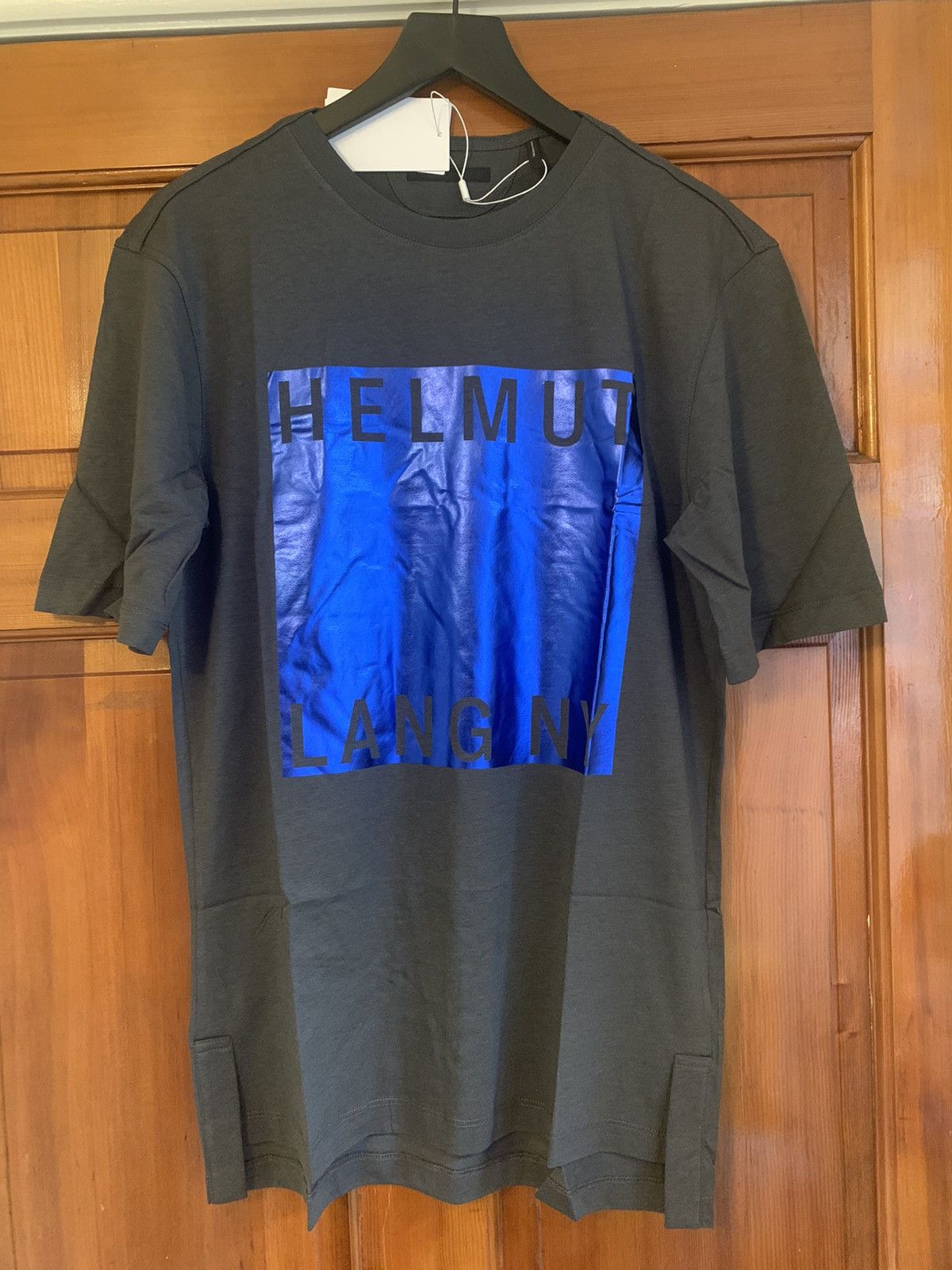 Designer × Helmut Lang *RARE* New Helmut Lang NY Foil T-Shirt - S (Fits M-L) Size US L / EU 52-54 / 3 - 1 Thumbnail