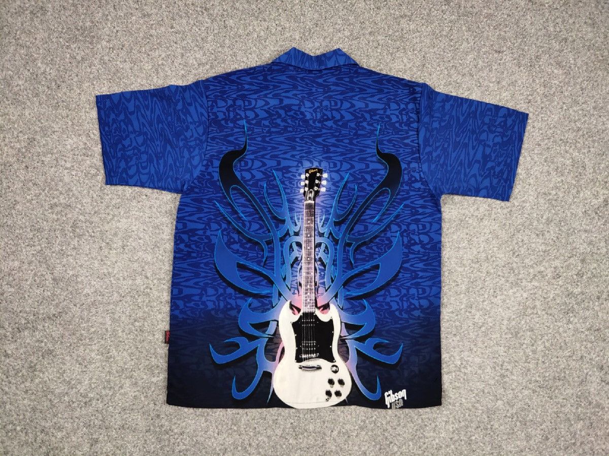 Vintage Vinrage 90s Gibson USA Tour Wear Hawaiian button Shirts Size US L / EU 52-54 / 3 - 15 Thumbnail