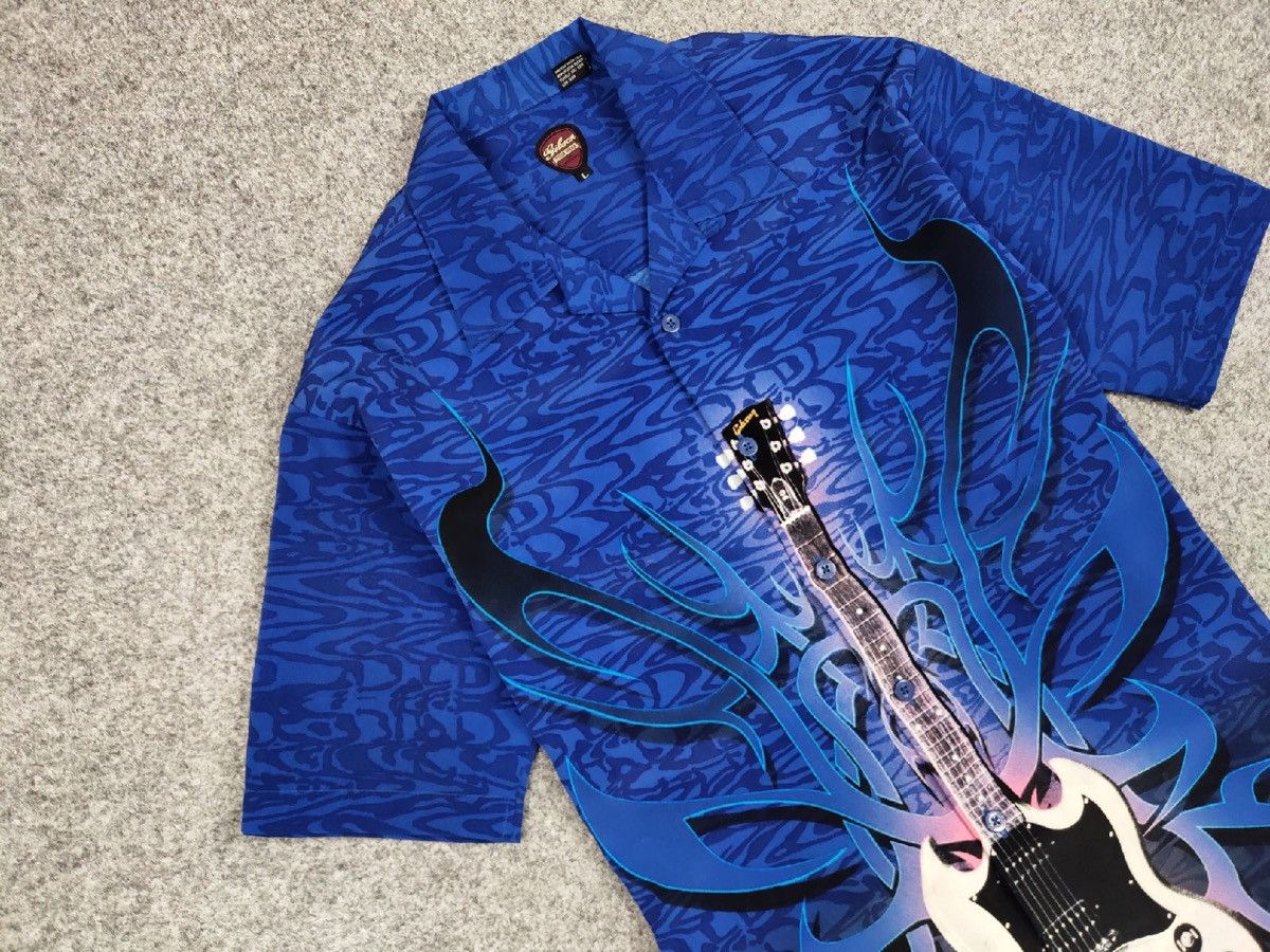 Vintage Vinrage 90s Gibson USA Tour Wear Hawaiian button Shirts Size US L / EU 52-54 / 3 - 7 Thumbnail
