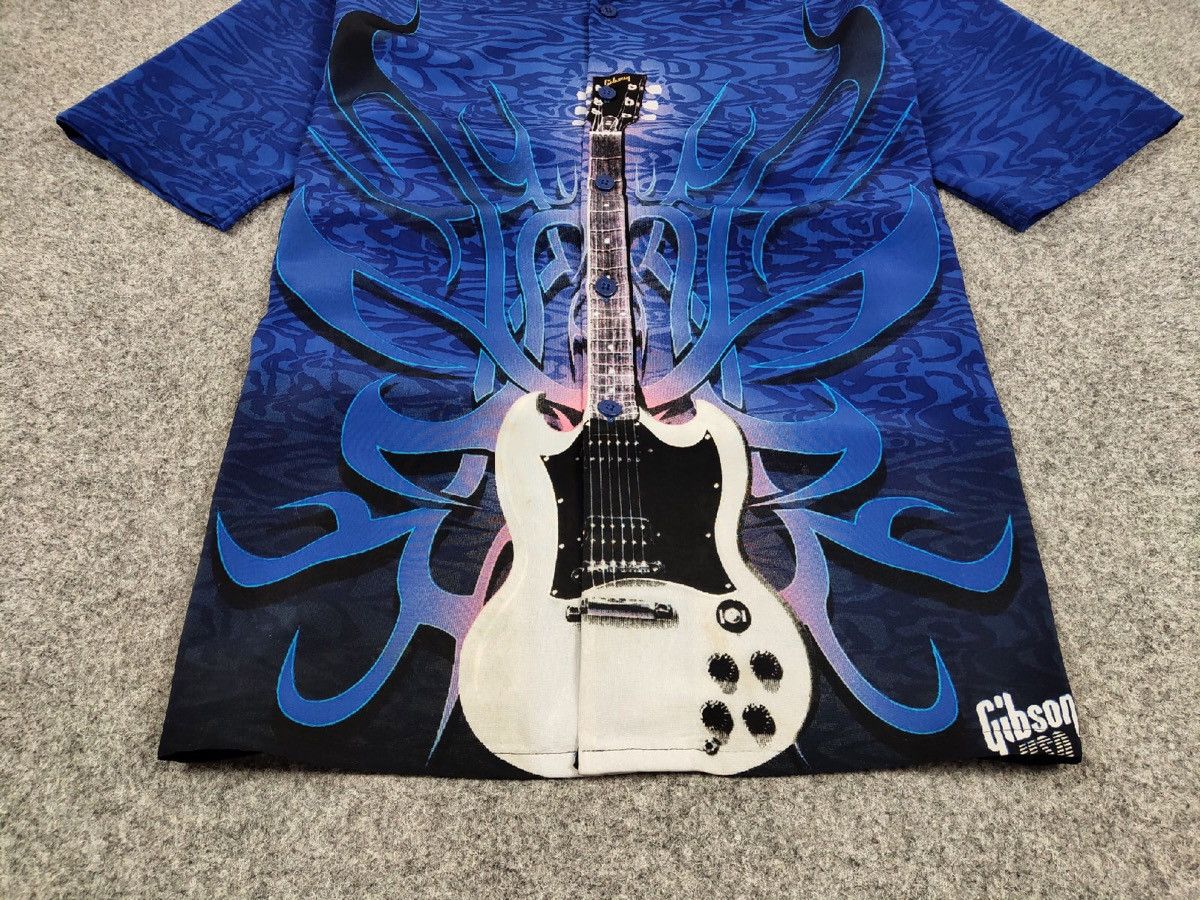 Vintage Vinrage 90s Gibson USA Tour Wear Hawaiian button Shirts Size US L / EU 52-54 / 3 - 9 Thumbnail