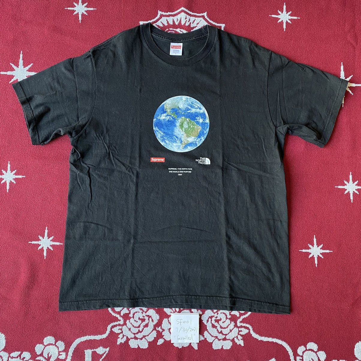 Supreme Used SS20 Supreme The North Face One World Tee Black Size ...