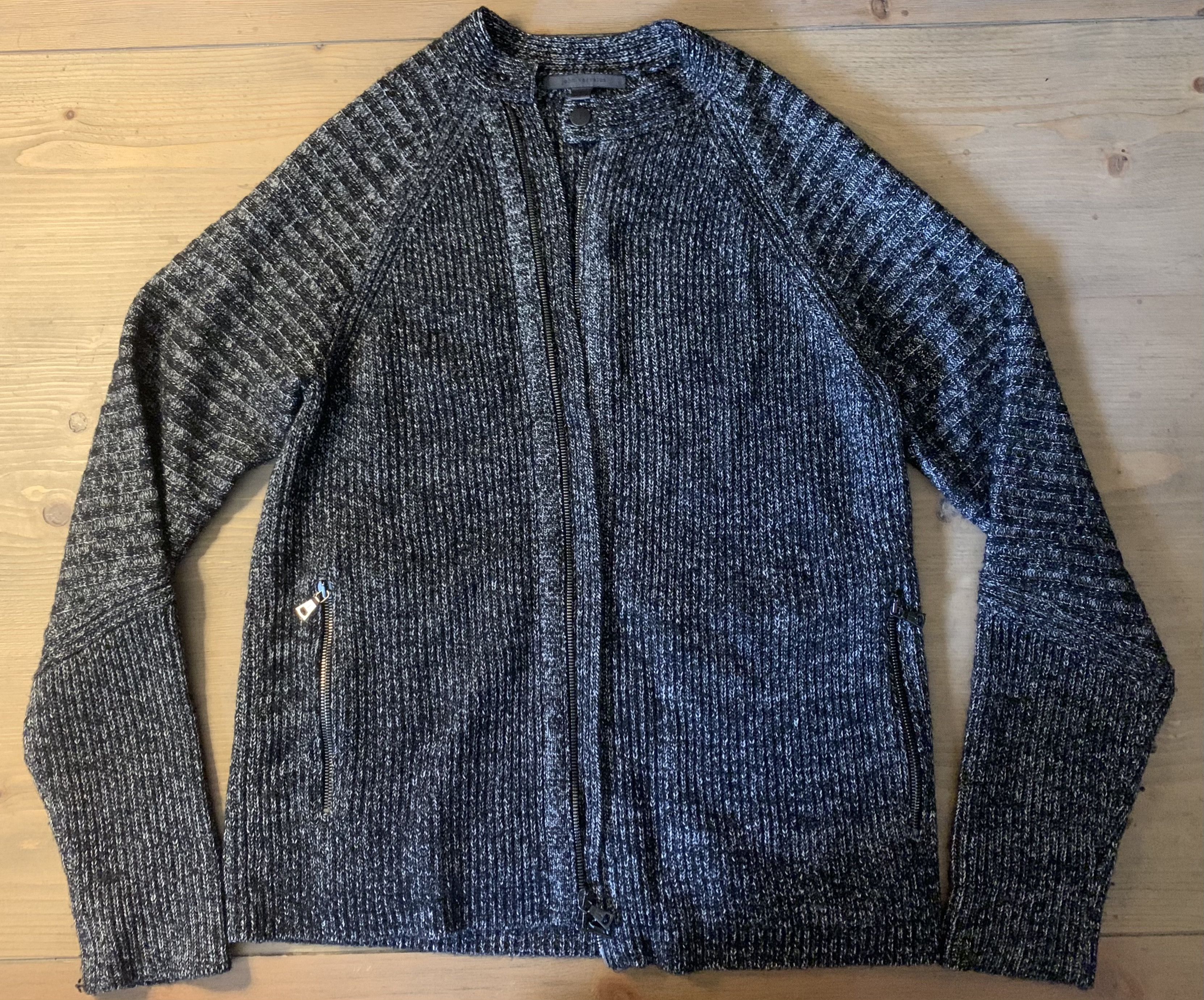 John Varvatos Biker-Sleeve Zip Cardigan Size US S / EU 44-46 / 1 - 3 Thumbnail