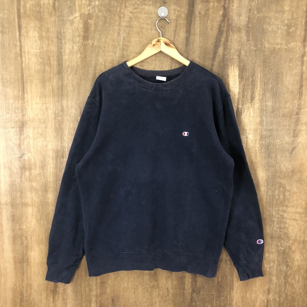 Champion Champion Faded Dark Blue Sweatshirt #1848 Size US XL / EU 56 / 4 - 1 Thumbnail