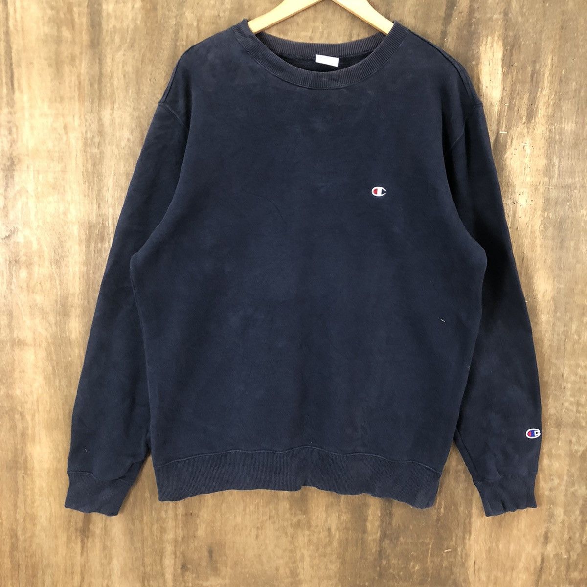 Champion Champion Faded Dark Blue Sweatshirt #1848 Size US XL / EU 56 / 4 - 3 Thumbnail