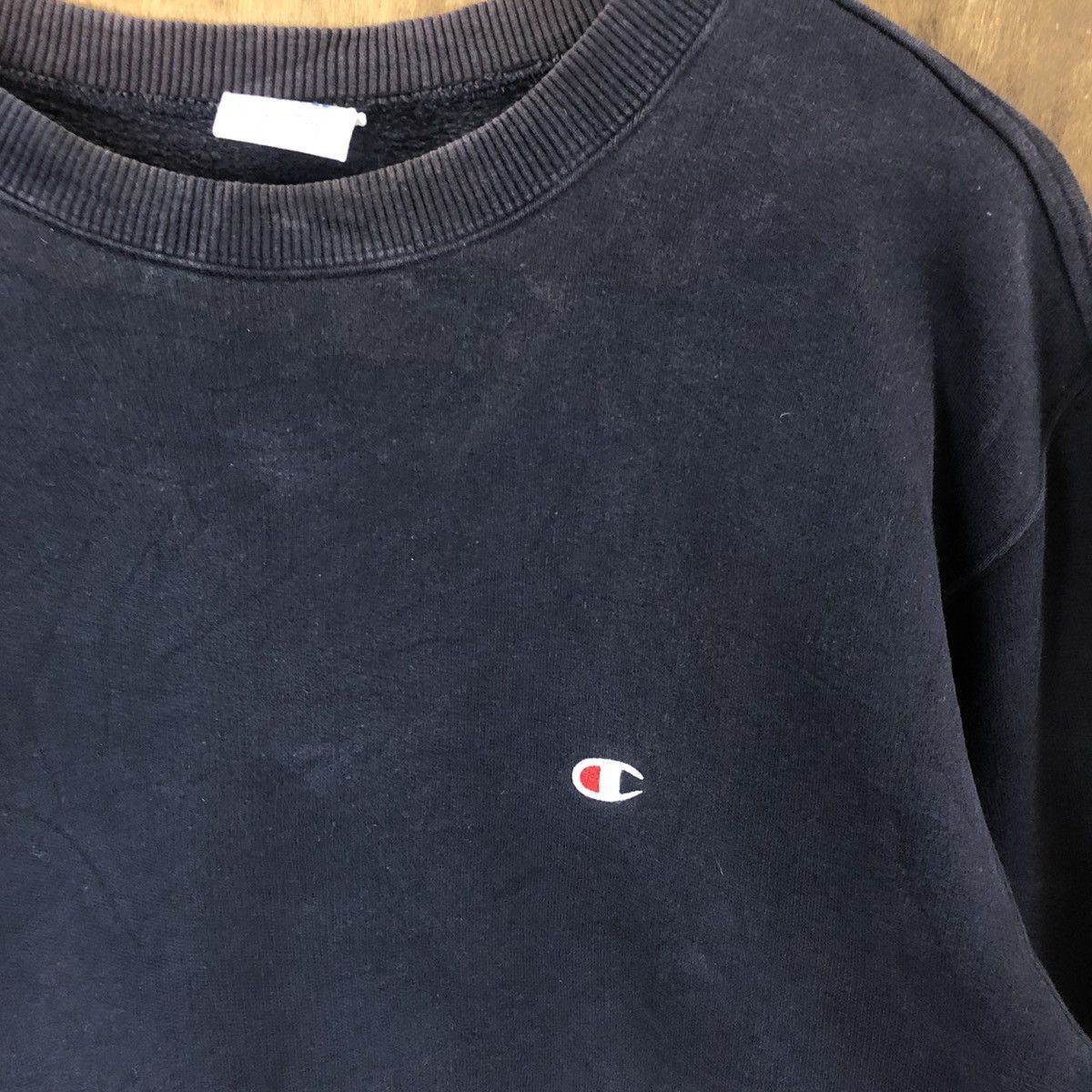 Champion Champion Faded Dark Blue Sweatshirt #1848 Size US XL / EU 56 / 4 - 4 Thumbnail