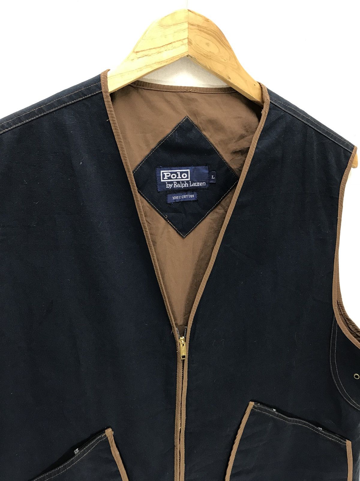 Polo Ralph Lauren × RRL Ralph Lauren 🐎Polo Ralph Lauren Vest Zipper Navy Blue Size US M / EU 48-50 / 2 - 5 Thumbnail