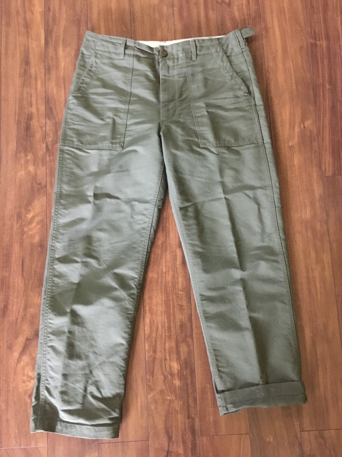 Engineered Garments Olive Cotton Double Cloth Fatigues - 34 | Grailed