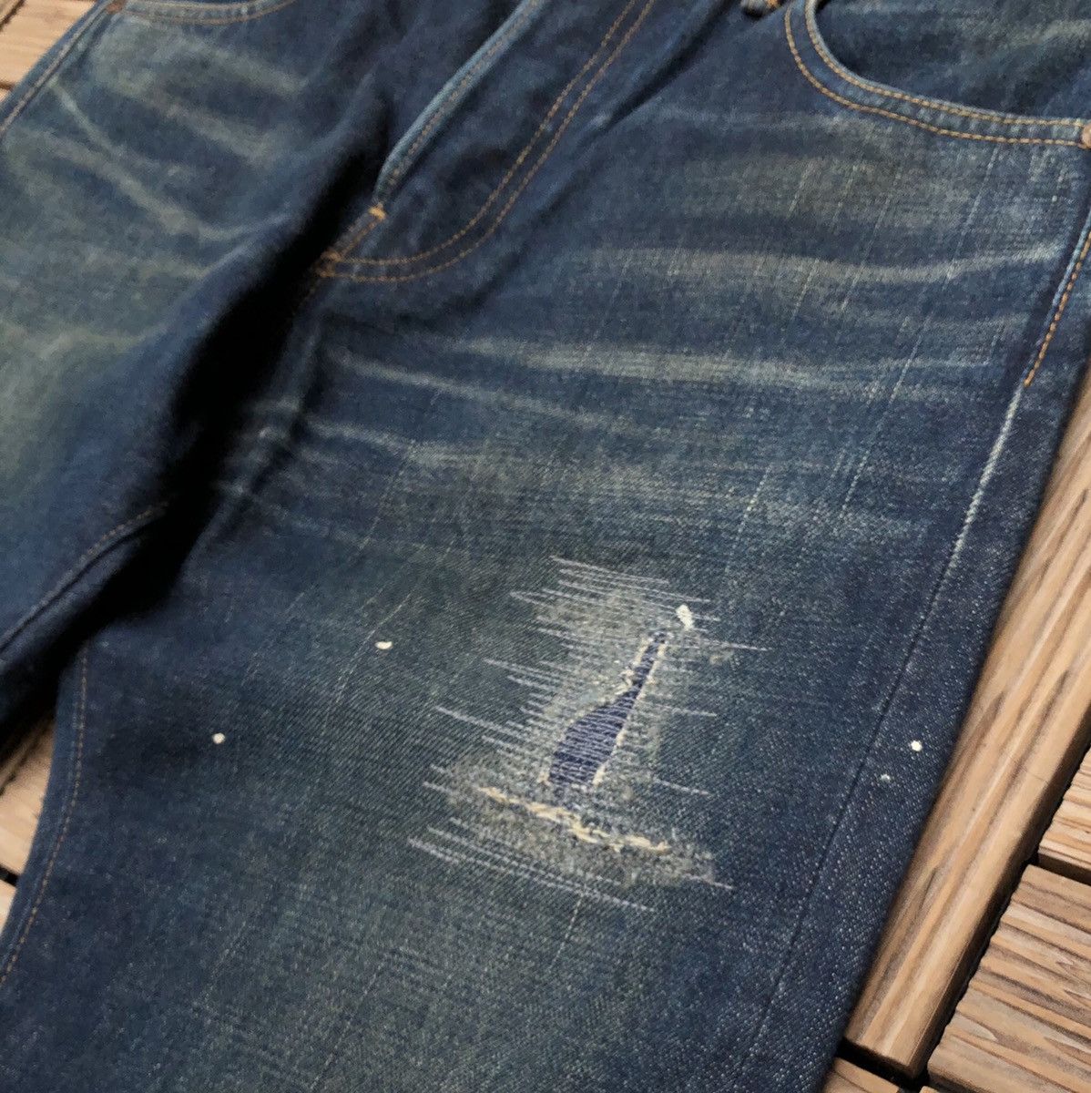 Visvim Visvim 18 Social Sculpture 01 Slim Damaged-18 Size US 32 / EU 48 - 3 Thumbnail