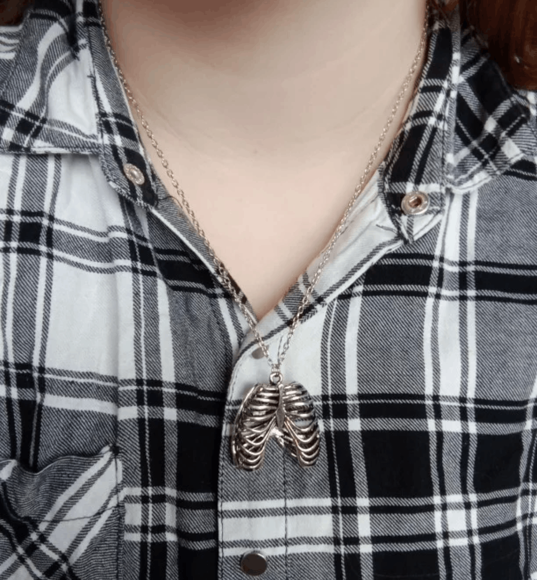 Vintage Gothic Rib Cage Pendant Necklace Size ONE SIZE - 6 Thumbnail