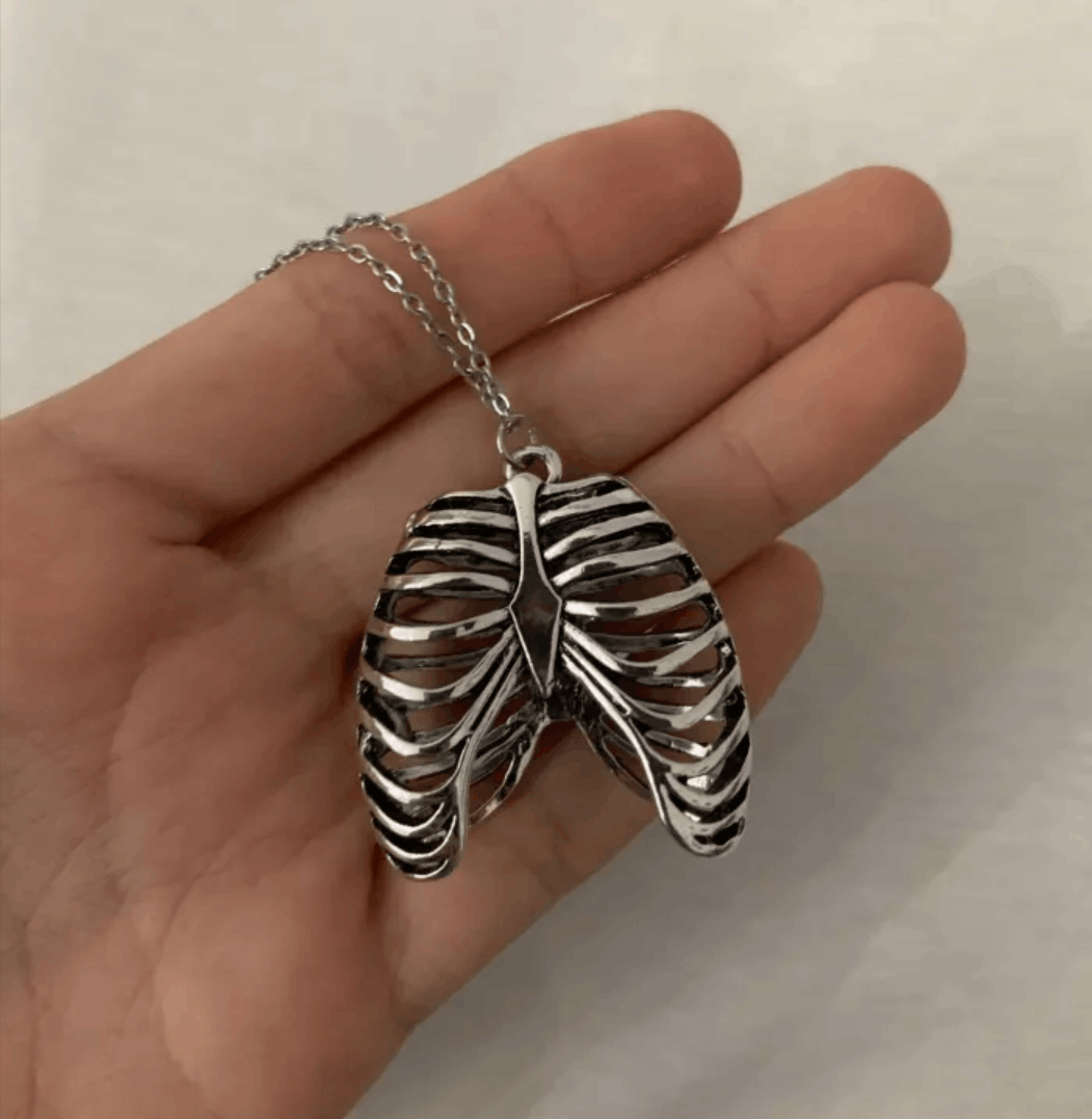 Vintage Gothic Rib Cage Pendant Necklace Size ONE SIZE - 5 Thumbnail
