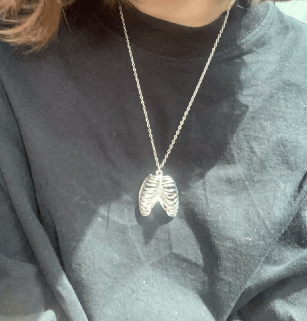 Vintage Gothic Rib Cage Pendant Necklace Size ONE SIZE - 2 Thumbnail