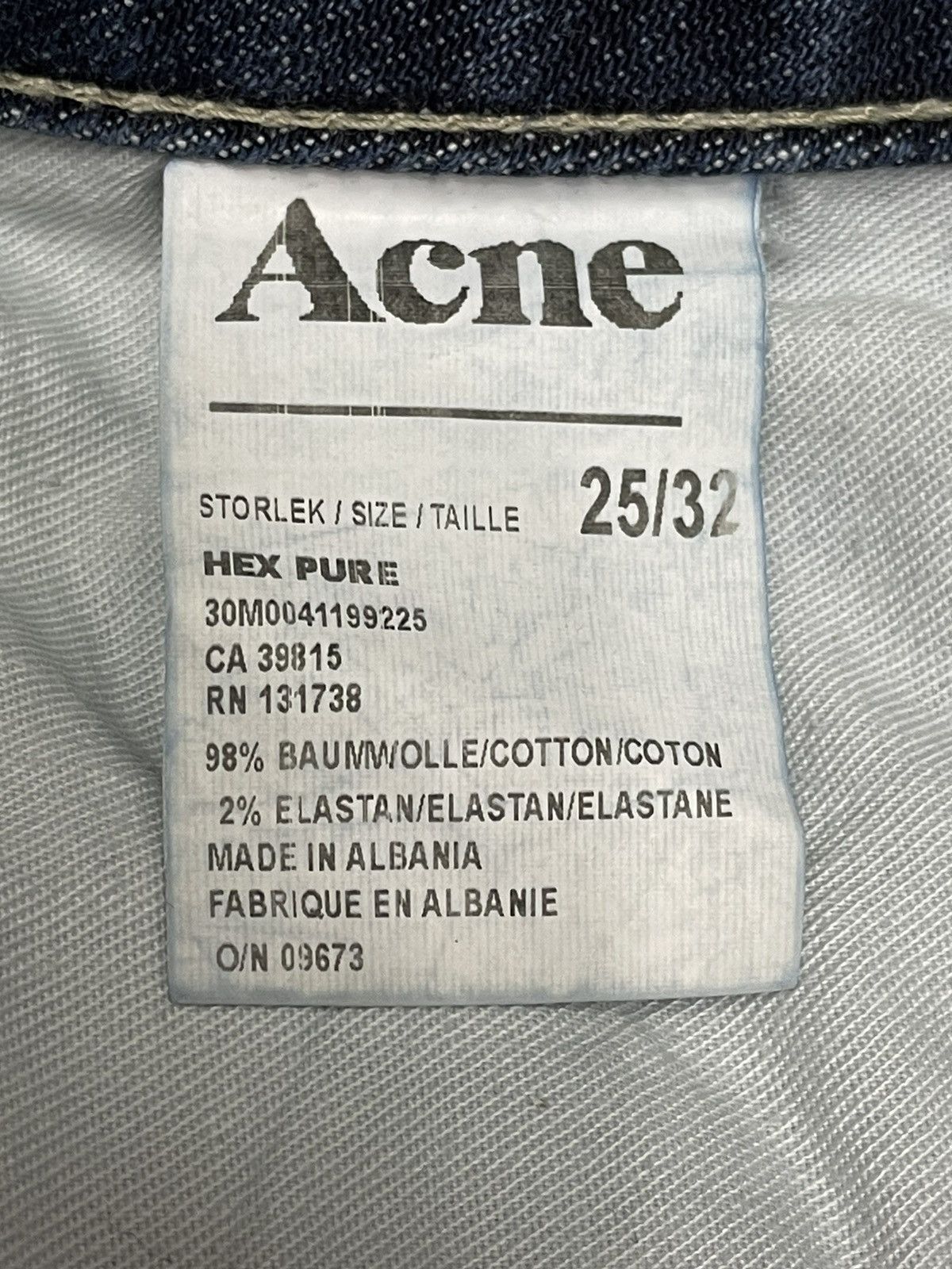Acne Studios SIZE 25” RARE SIZE! ACNE STUDIOS Skinny Fit Stretchy Denim Size US 26 / EU 42 - 5 Thumbnail