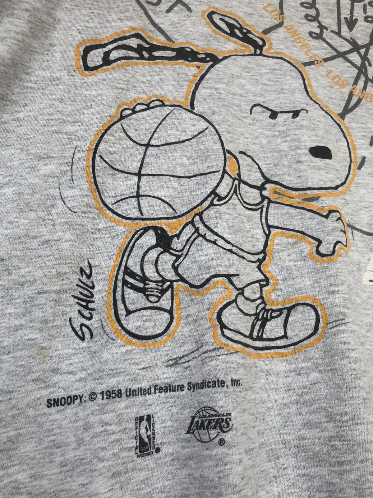 NBA 1990s Peanuts x LA Lakers NBA Artex Sportswear Shirt Size US L / EU 52-54 / 3 - 5 Thumbnail