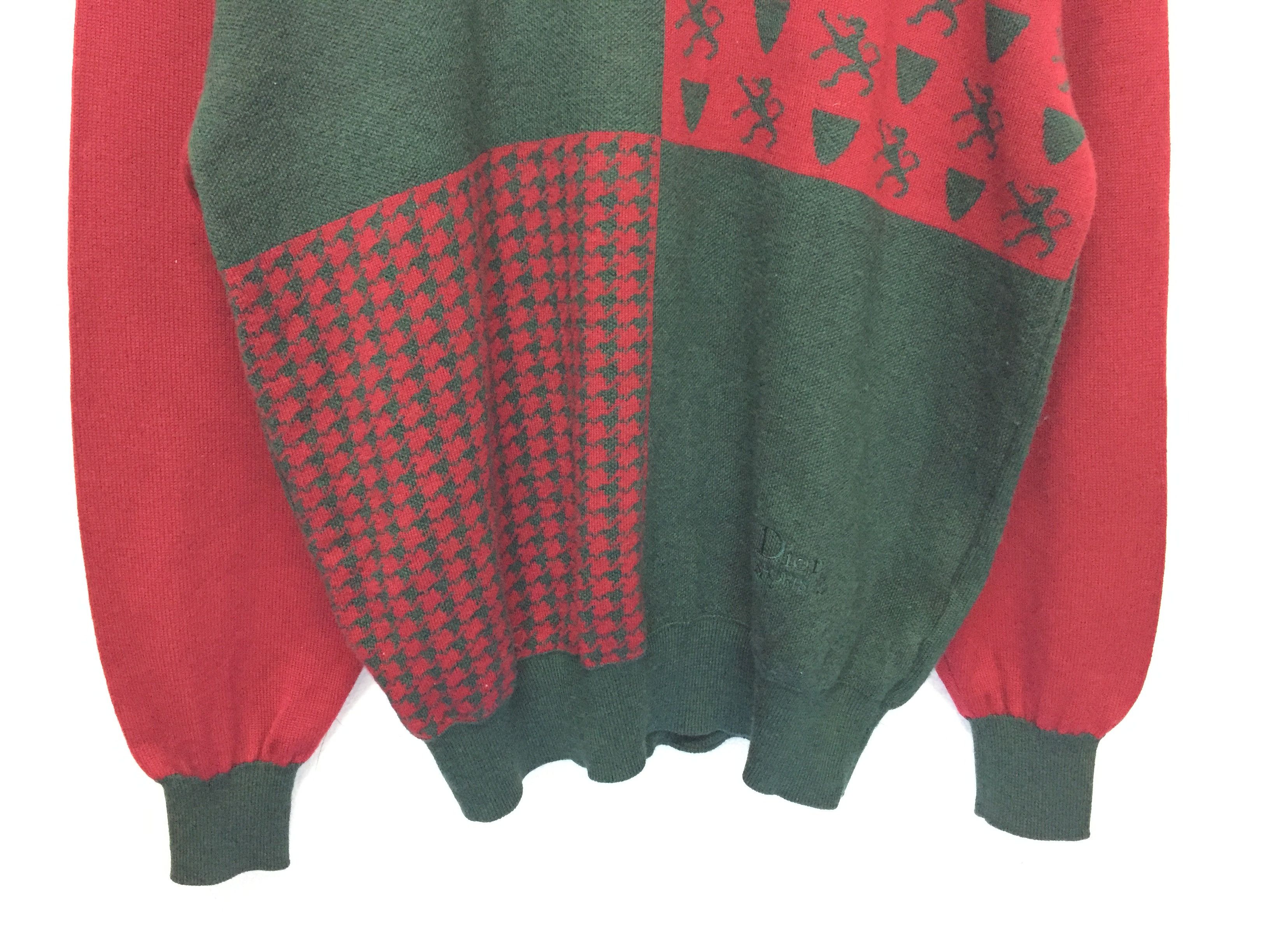 Christian Dior Monsieur 90's DIOR SPORT intarsia jacquard knit block color Size US L / EU 52-54 / 3 - 4 Thumbnail