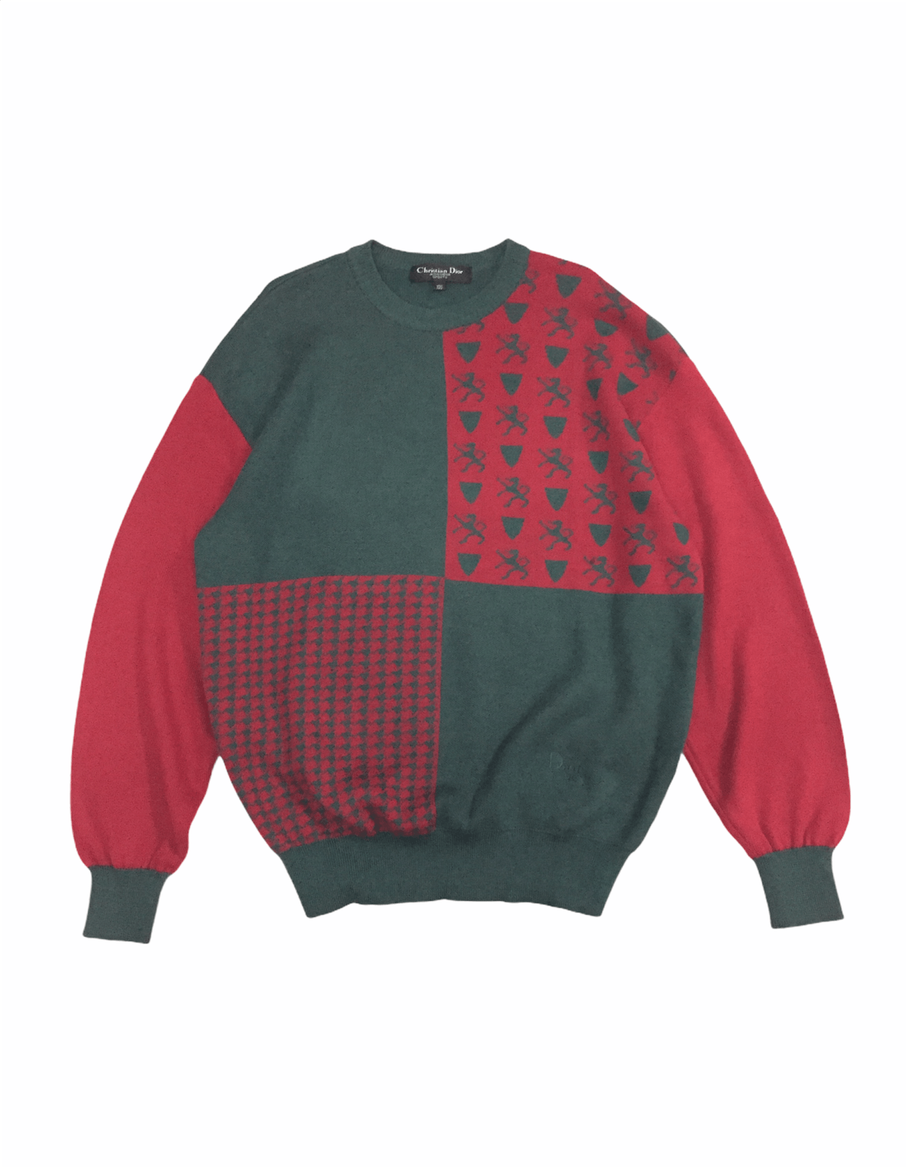 Christian Dior Monsieur 90's DIOR SPORT intarsia jacquard knit block color Size US L / EU 52-54 / 3 - 1 Thumbnail