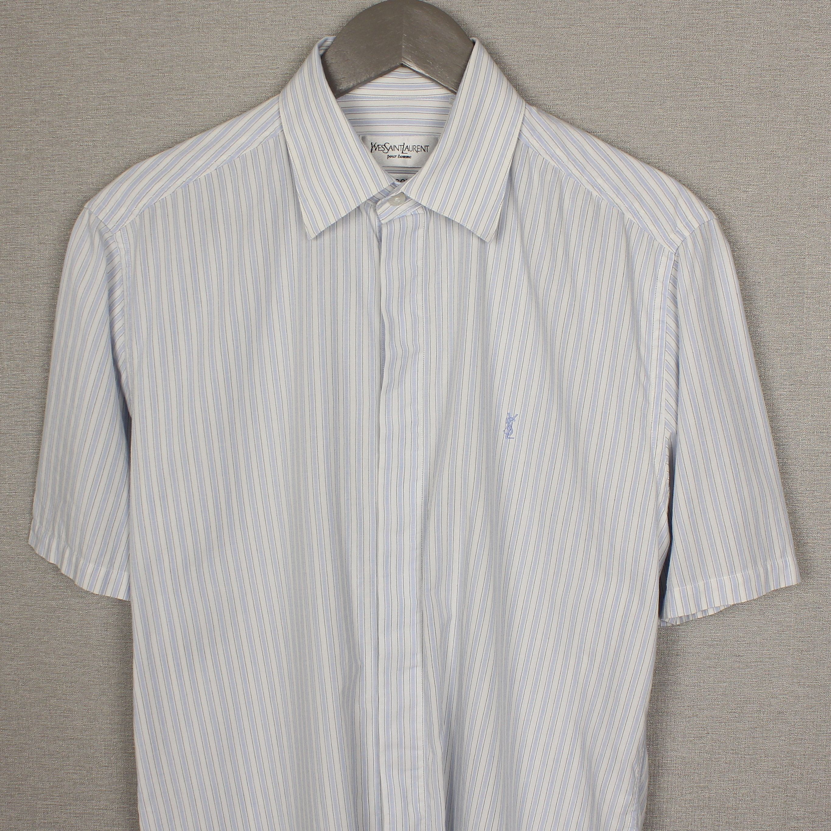 Yves Saint Laurent YSL Yves Saint Laurent Short Sleeve Shirt Logo Size M Size US M / EU 48-50 / 2 - 4 Thumbnail