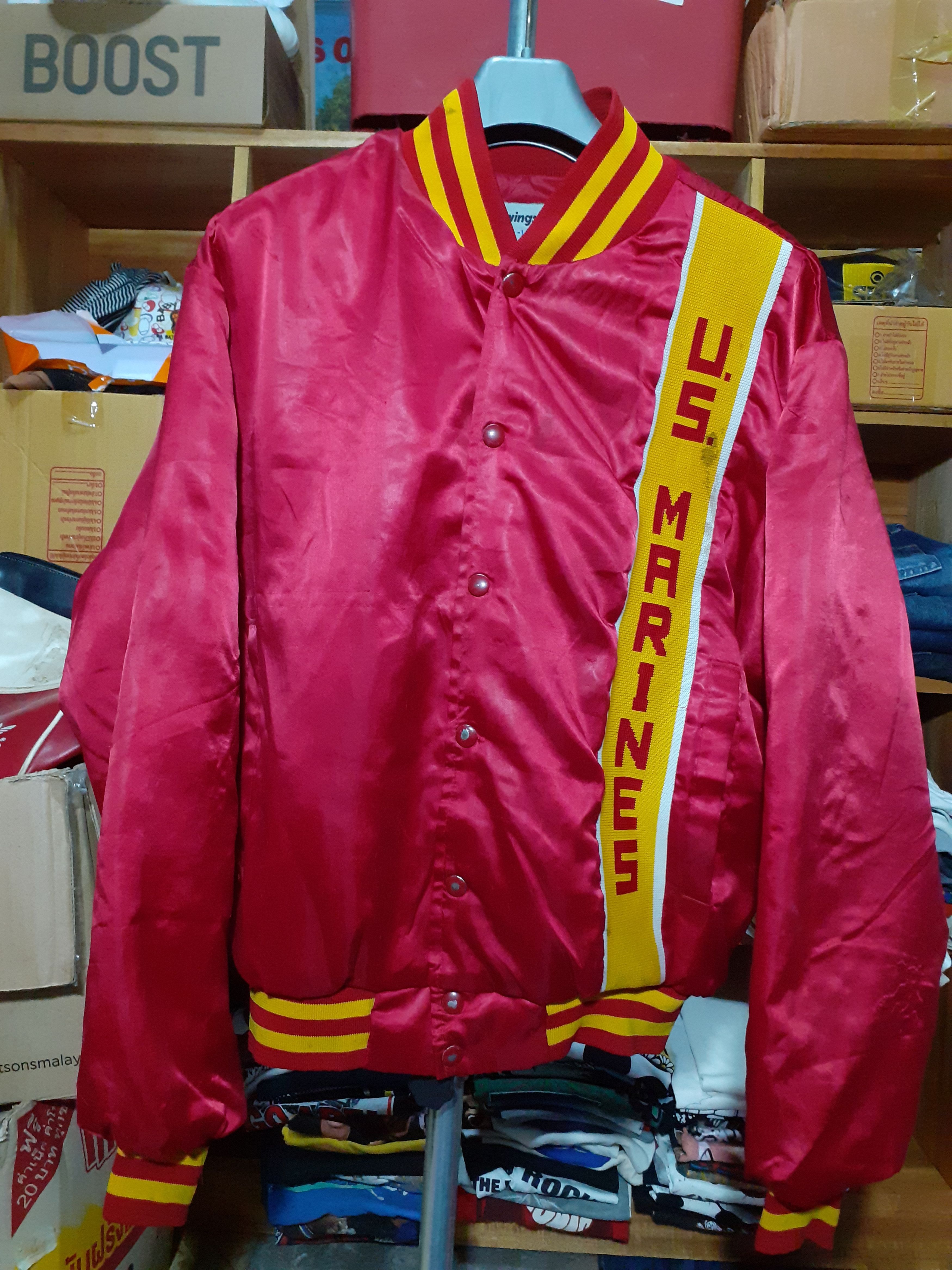 Vintage Vintage 80s US Marines USN Anniversary Vaterant Jacket Rare Size US L / EU 52-54 / 3 - 1 Thumbnail