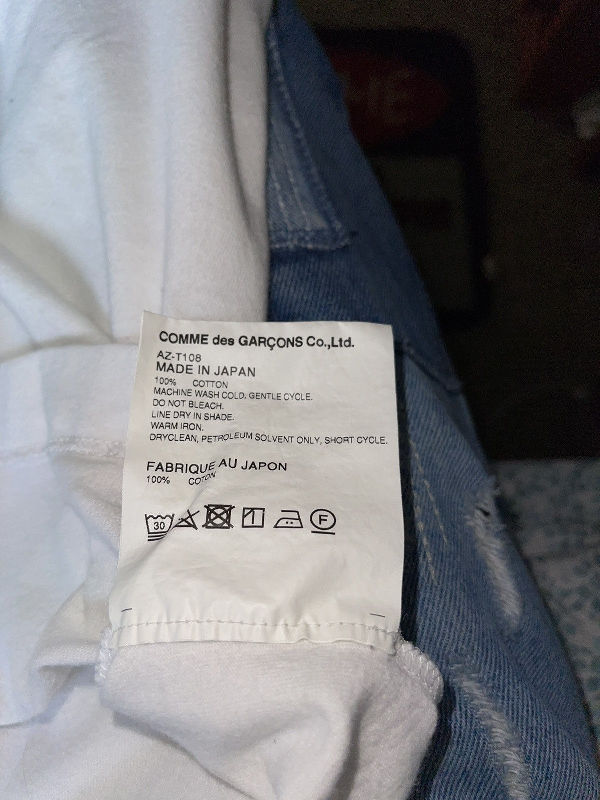 Comme des Garcons Comme Des Garçon Play White Tee Size US L / EU 52-54 / 3 - 3 Thumbnail