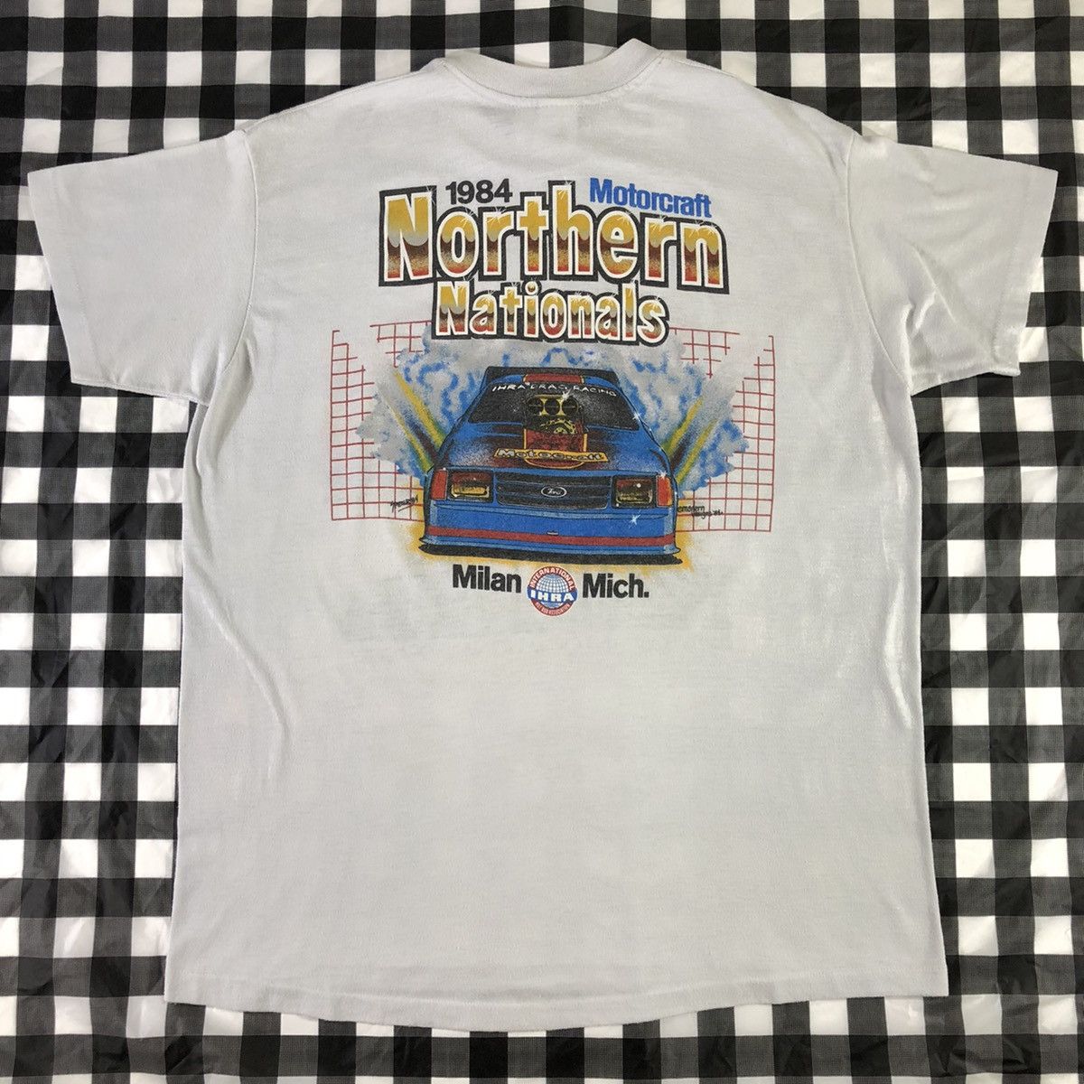 Vintage IHRA Spring Nationals 1984 Pro Stock Car Racing Vintage T Size US XL / EU 56 / 4 - 2 Thumbnail