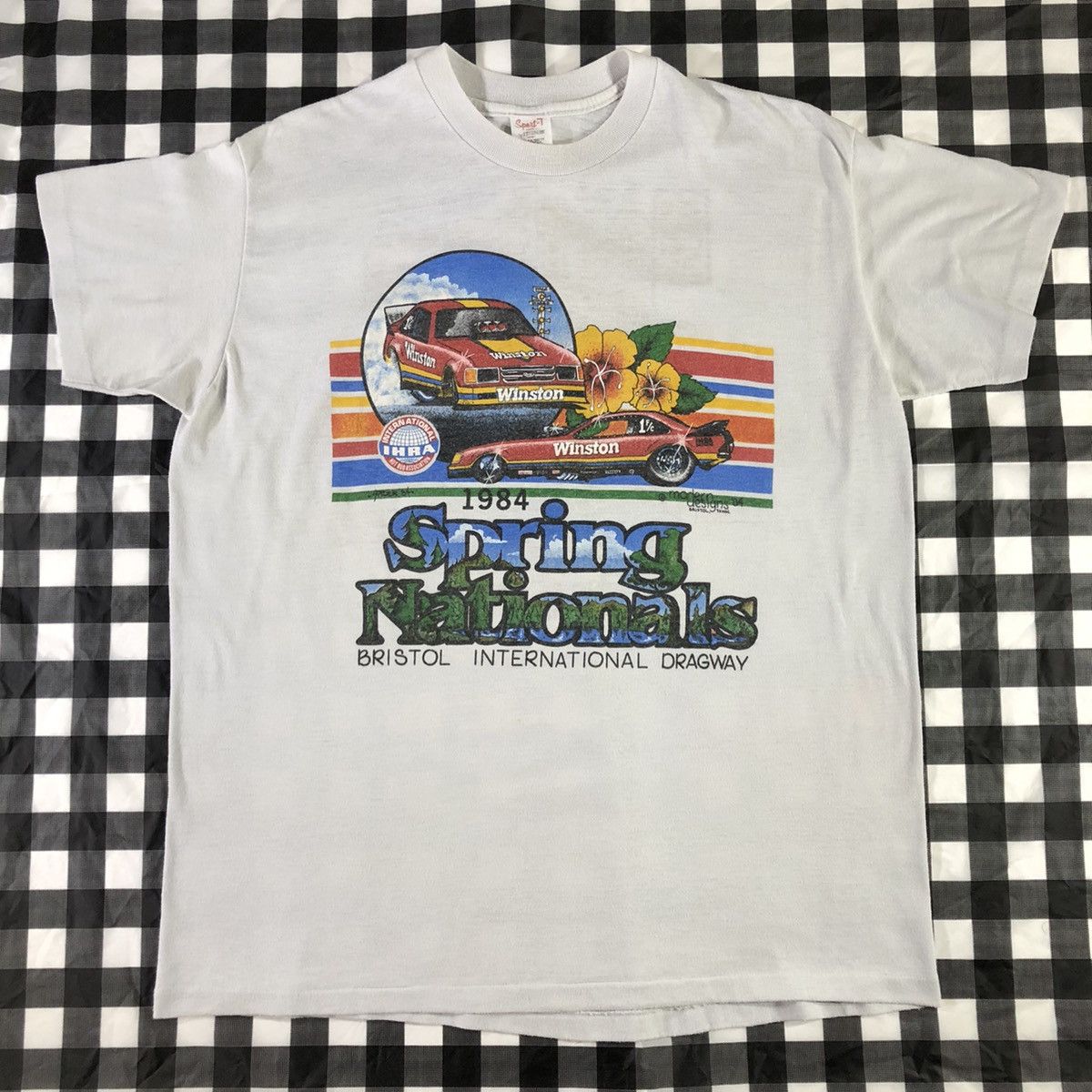 Vintage IHRA Spring Nationals 1984 Pro Stock Car Racing Vintage T Size US XL / EU 56 / 4 - 1 Thumbnail