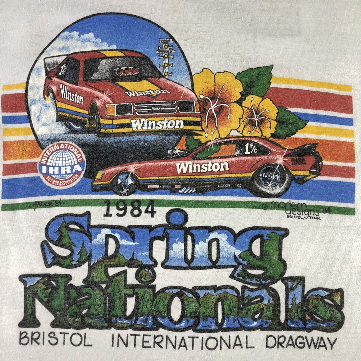 Vintage IHRA Spring Nationals 1984 Pro Stock Car Racing Vintage T Size US XL / EU 56 / 4 - 4 Thumbnail