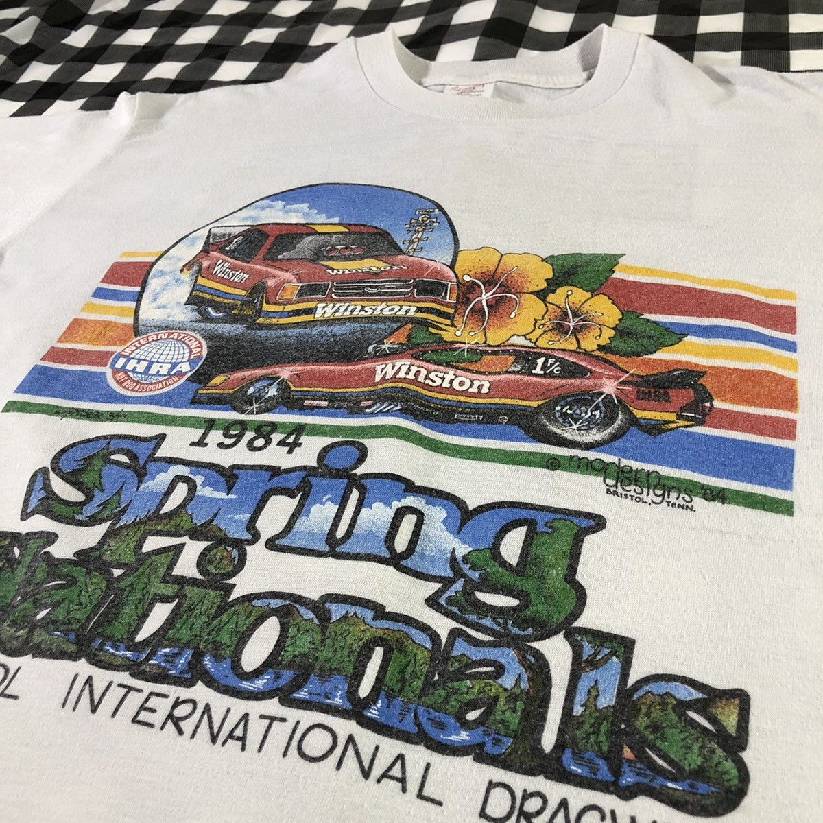 Vintage IHRA Spring Nationals 1984 Pro Stock Car Racing Vintage T Size US XL / EU 56 / 4 - 3 Thumbnail