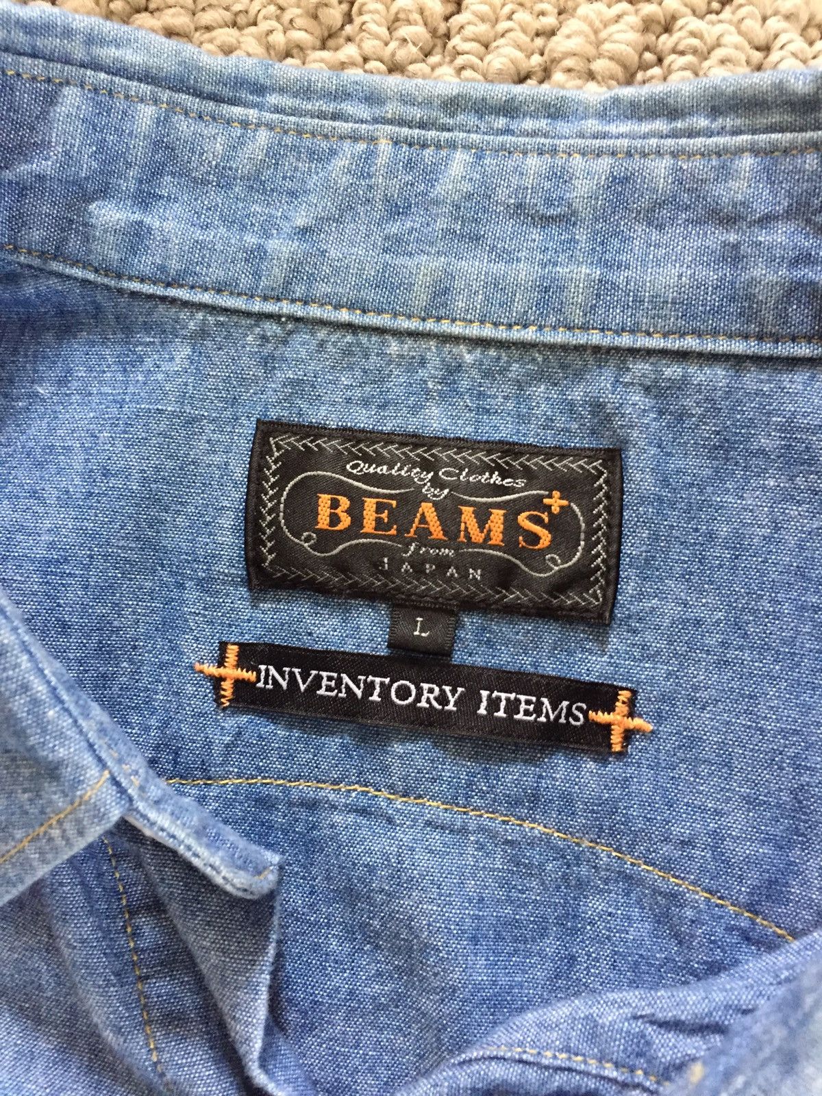 Beams Plus × Inventory Magazine Beams X Inventory Chambray Western Shirt Size US L / EU 52-54 / 3 - 2 Thumbnail