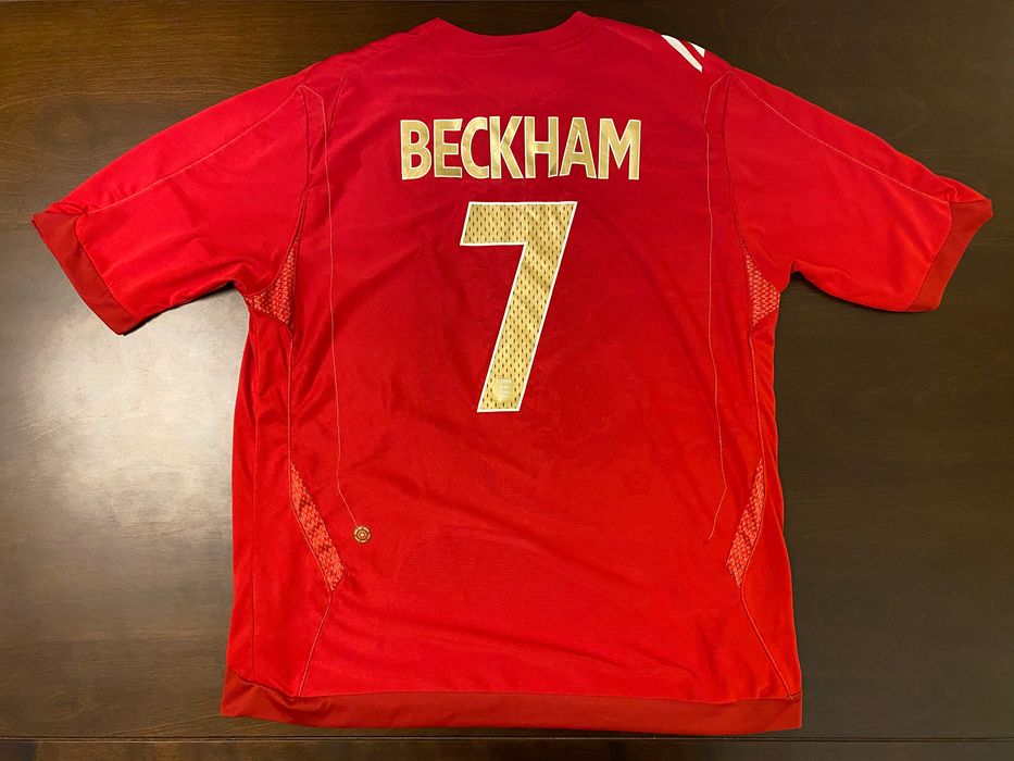 Vintage 2006-2008 England World Cup Jersey – David Beckham #7 – XL