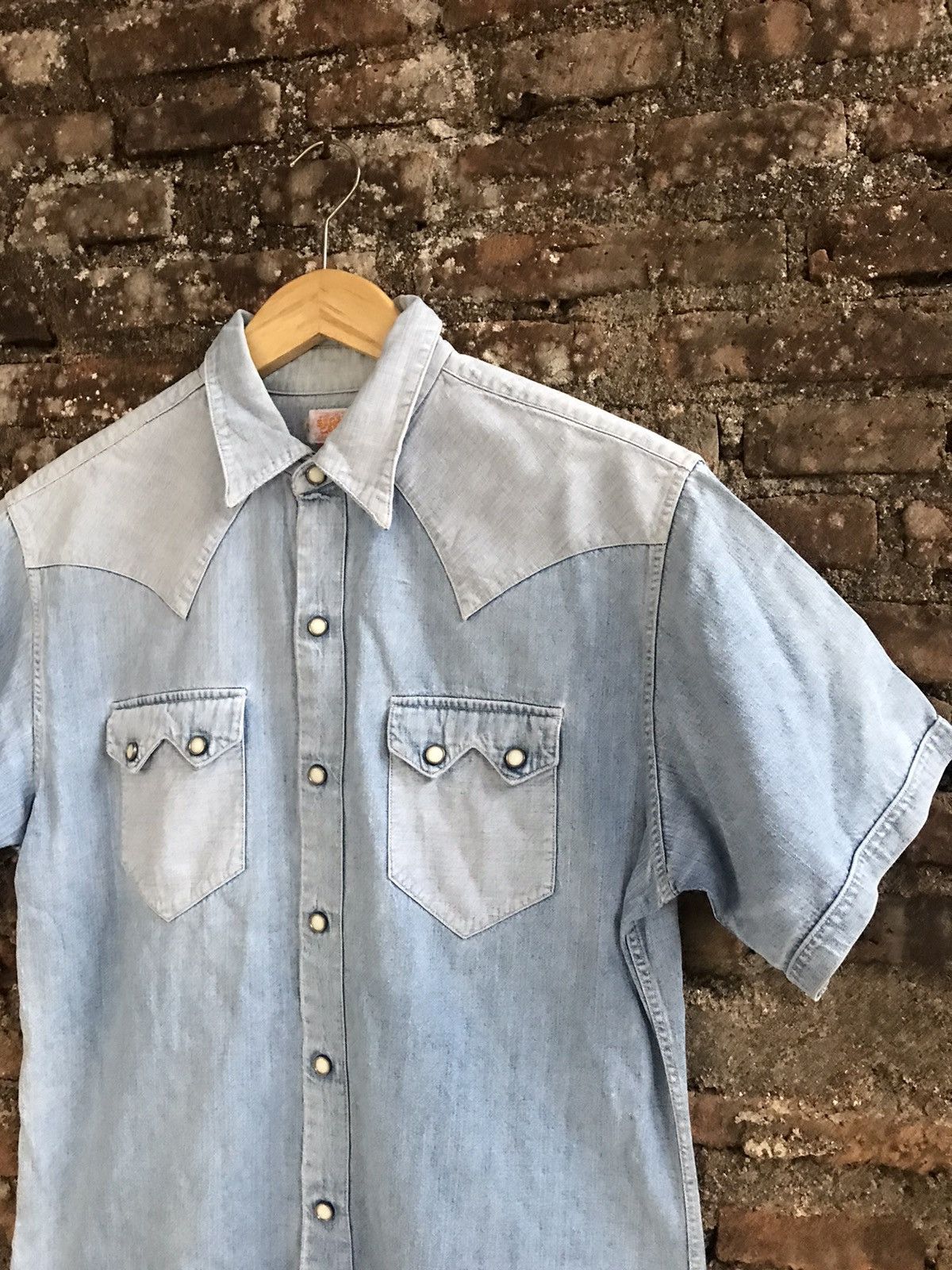 Japanese Brand Sugar Cane Chambray Shirt Size US M / EU 48-50 / 2 - 2 Thumbnail