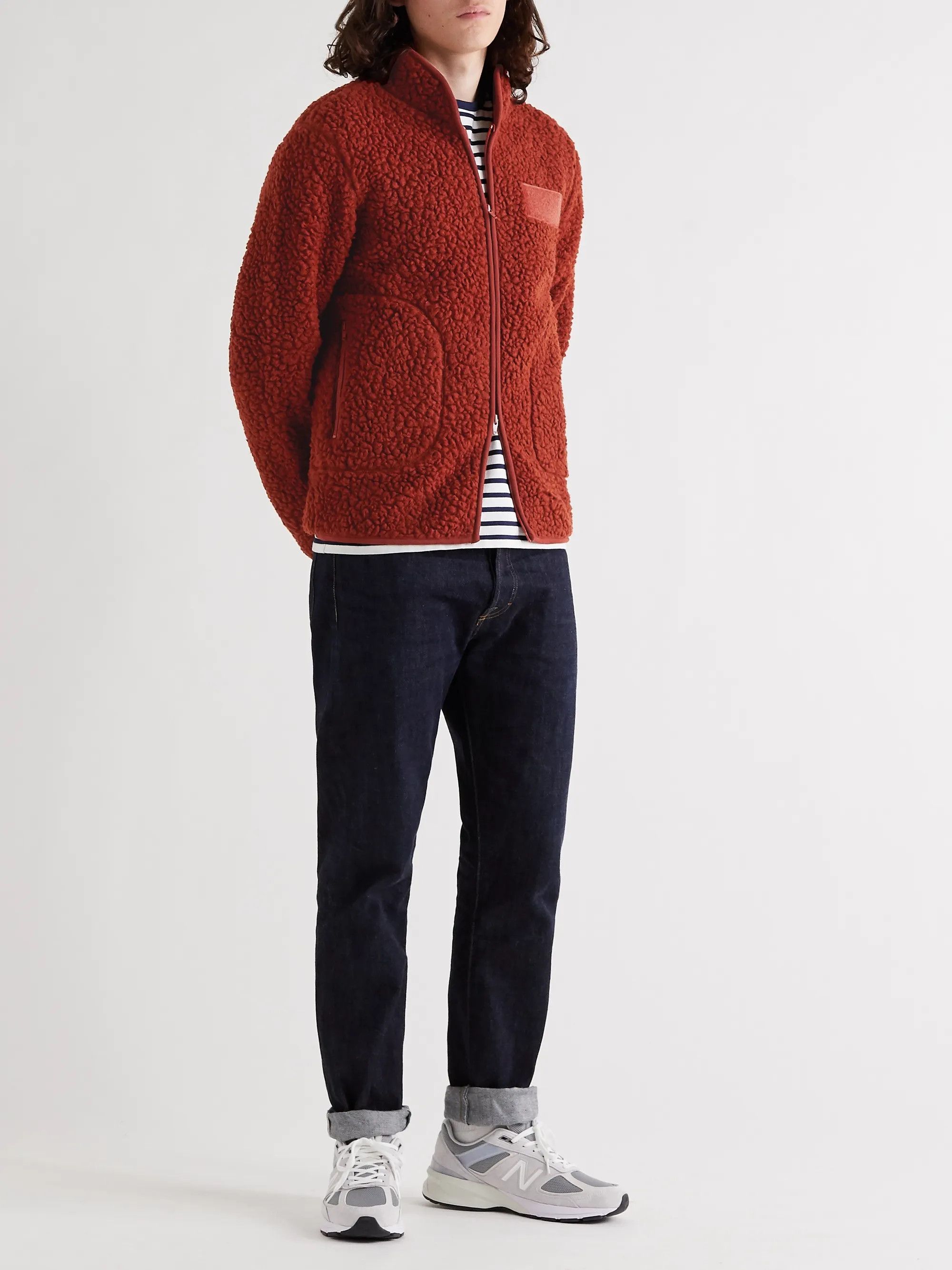 NN07 Mort Fleece Jacket in Rust Size US S / EU 44-46 / 1 - 13 Thumbnail