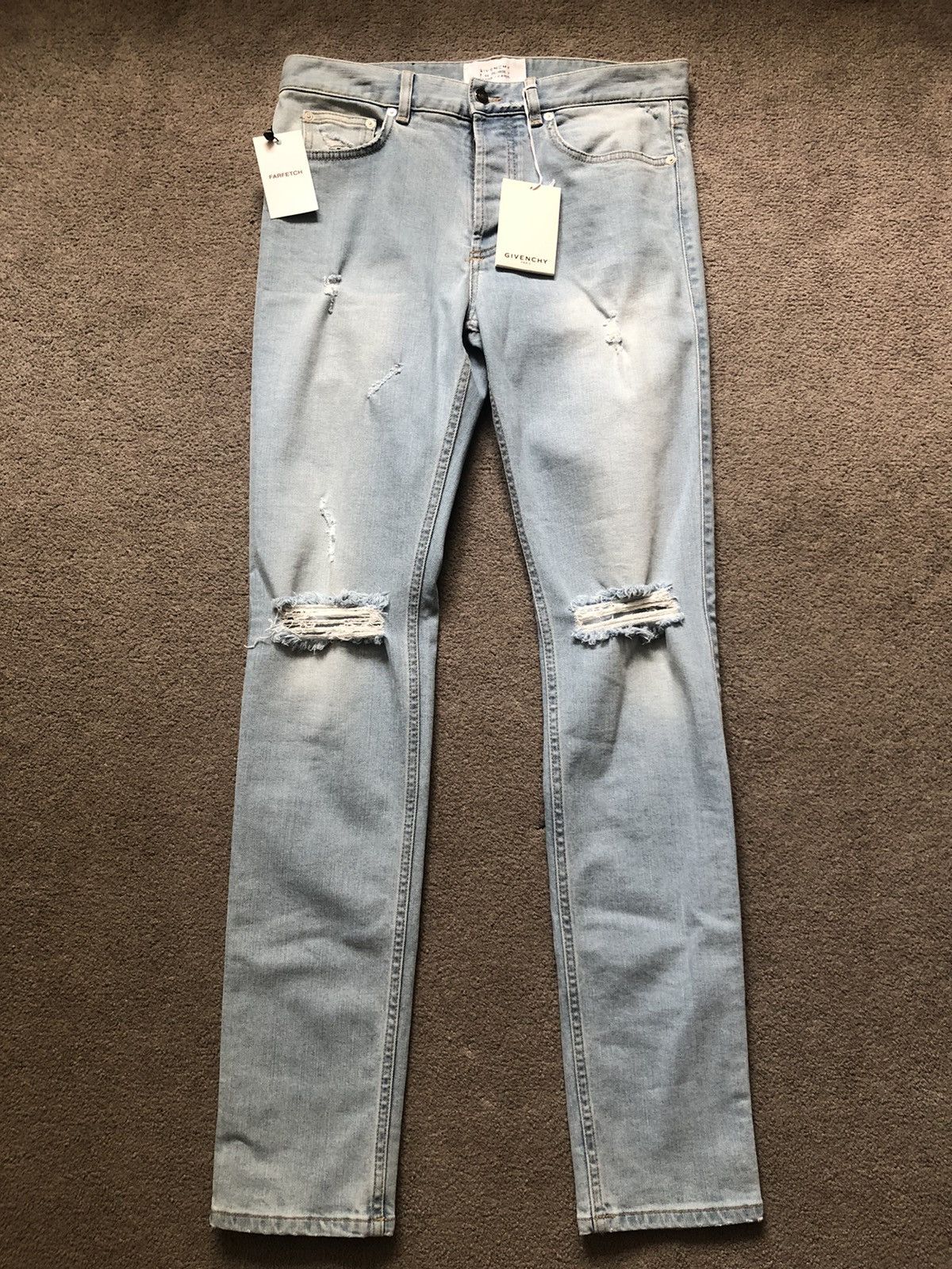 Givenchy Ripped Straight Jeans