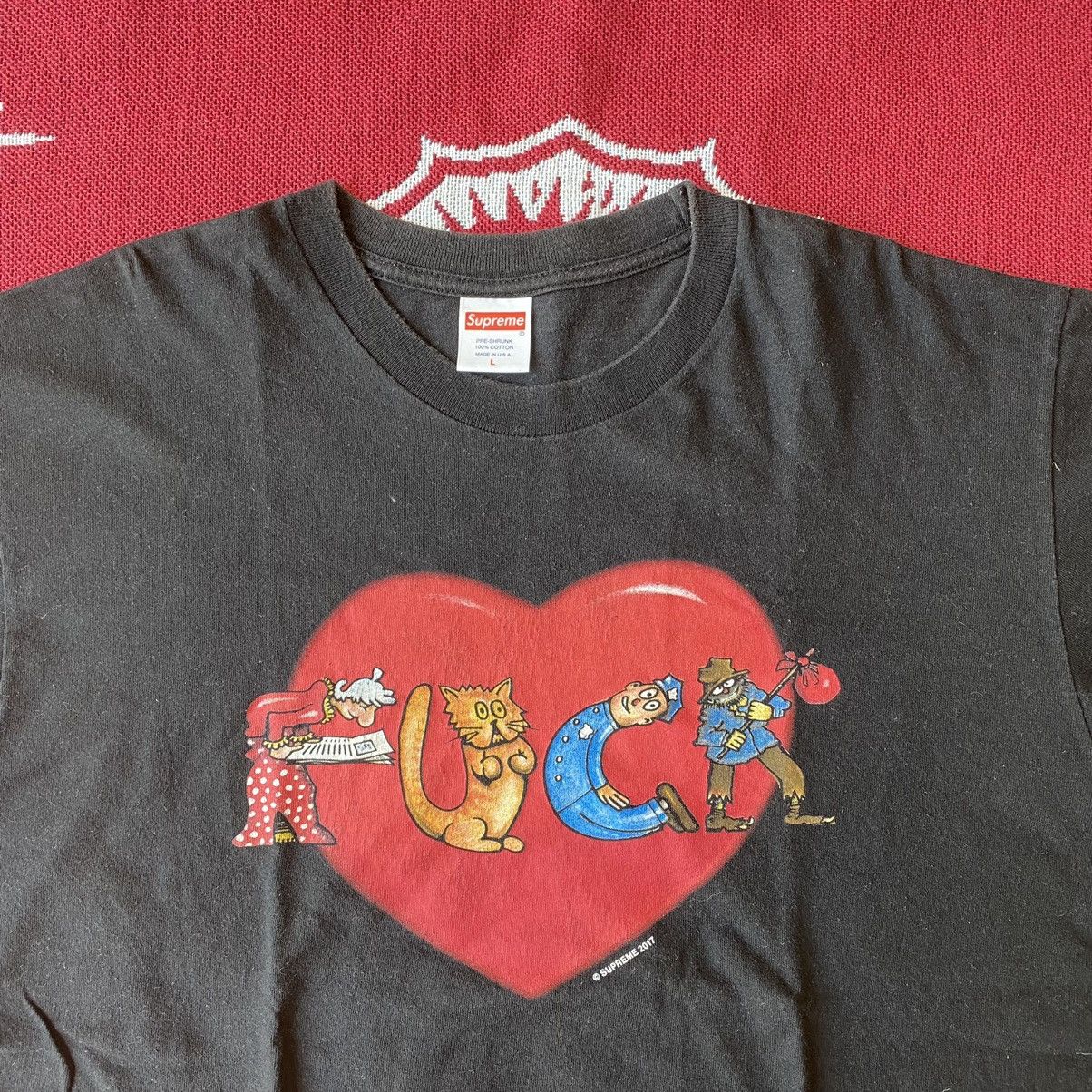 Supreme Used FW17 Supreme Fuck Love Tee Black Size L Size US L / EU 52-54 / 3 - 3 Thumbnail
