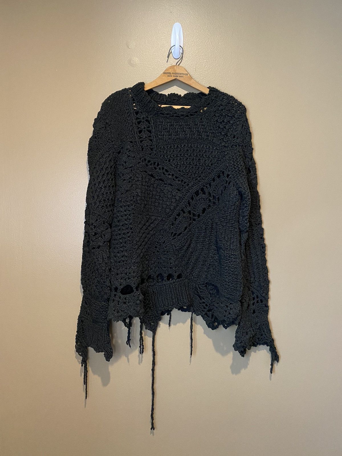 Number (N)ine Number (N)ine SS/AW03 Destroyed Grunge Knit Sweater