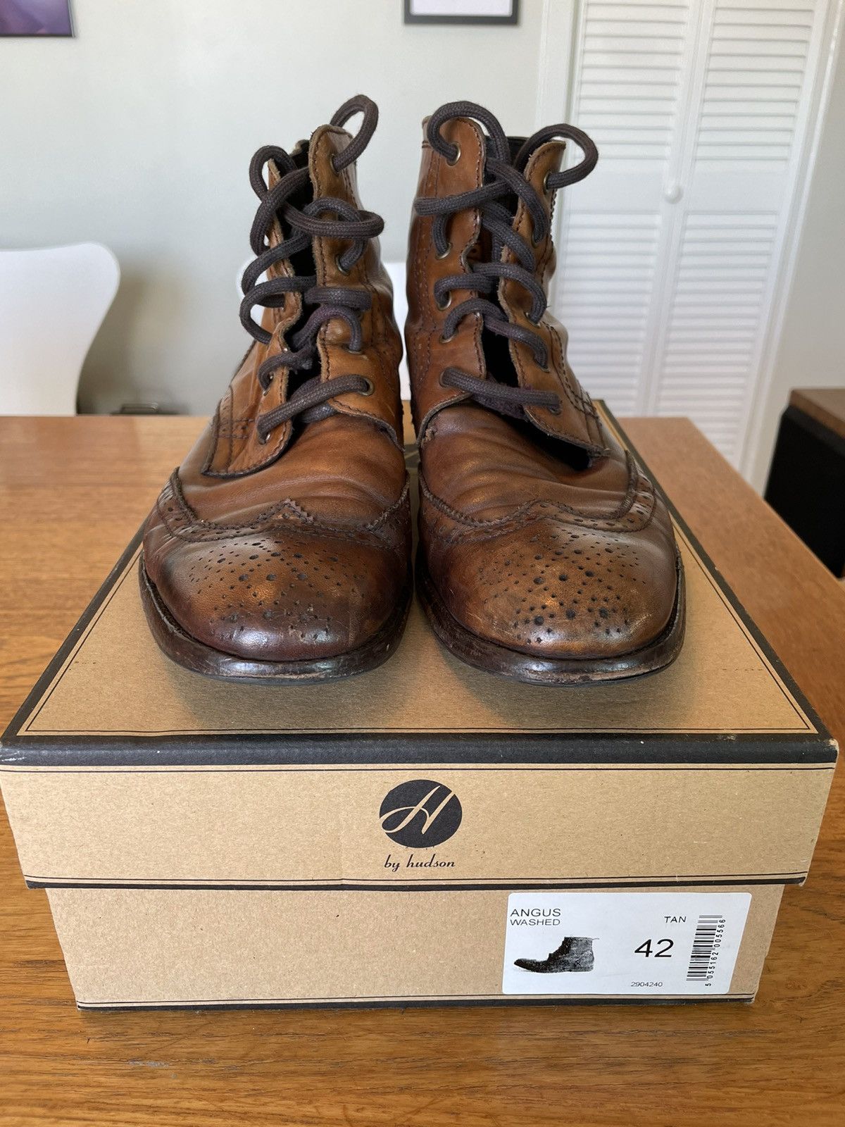 Hudson brogue boots best sale