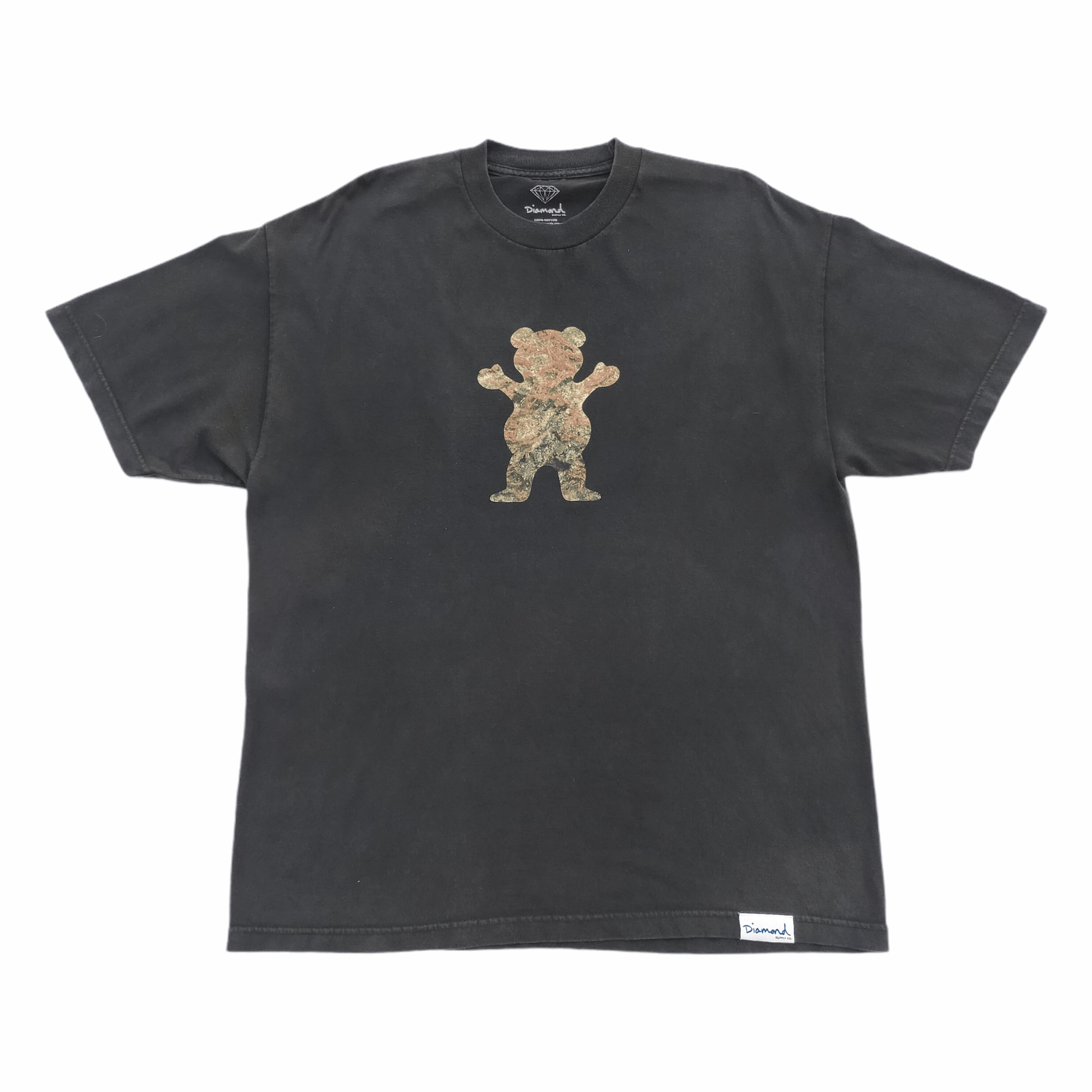 ★Grizzly OG Yosemite Bear T-シャツ 【Diamond Supply】★ Diamond Supply Co. X Grizzly Griptape T-Shirt Gold Bear