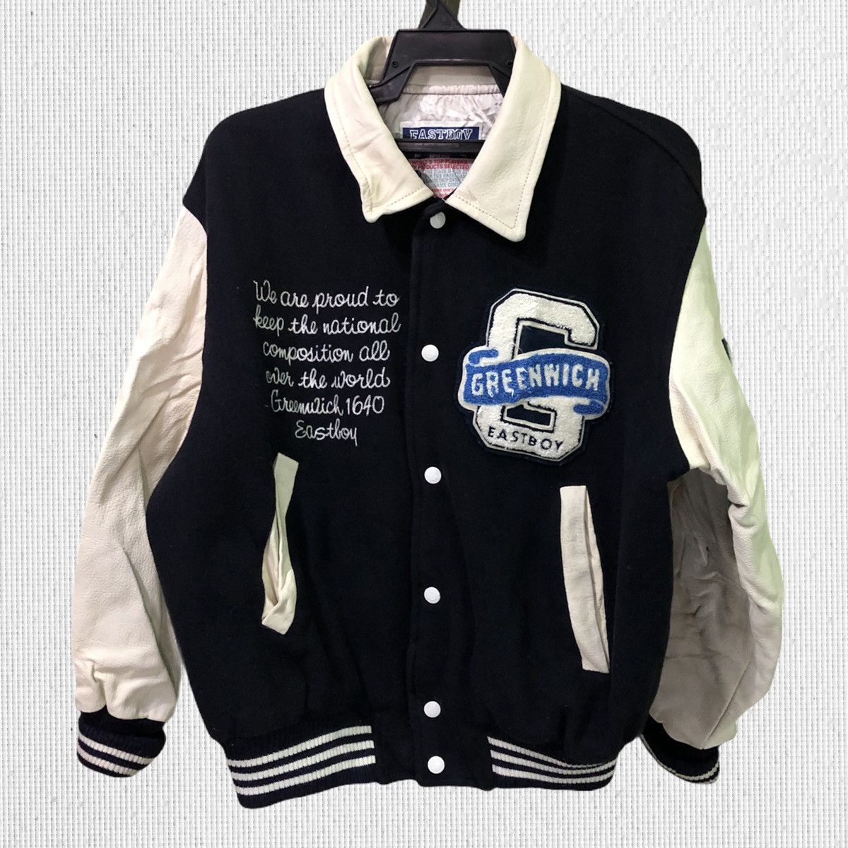 Vintage Vintage East Boy Varsity Jacket Size US M / EU 48-50 / 2 - 2 Thumbnail