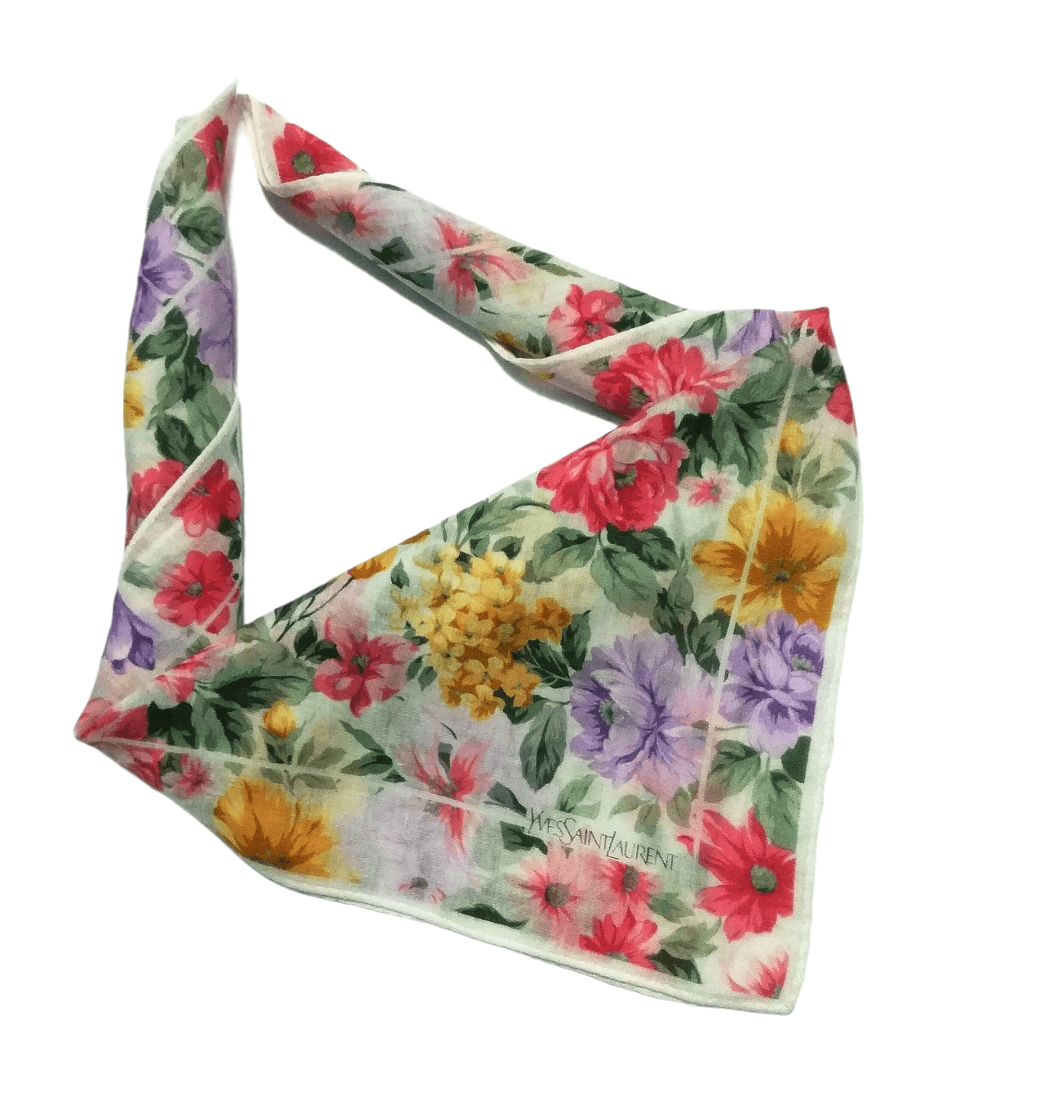 Yves Saint Laurent Yves Saint Laurent Floral Full Design Bandana Handkerchief Size ONE SIZE - 7 Thumbnail