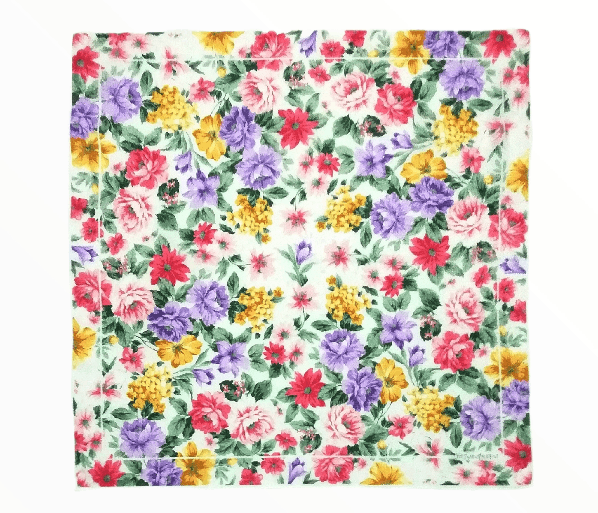 Yves Saint Laurent Yves Saint Laurent Floral Full Design Bandana Handkerchief Size ONE SIZE - 6 Thumbnail