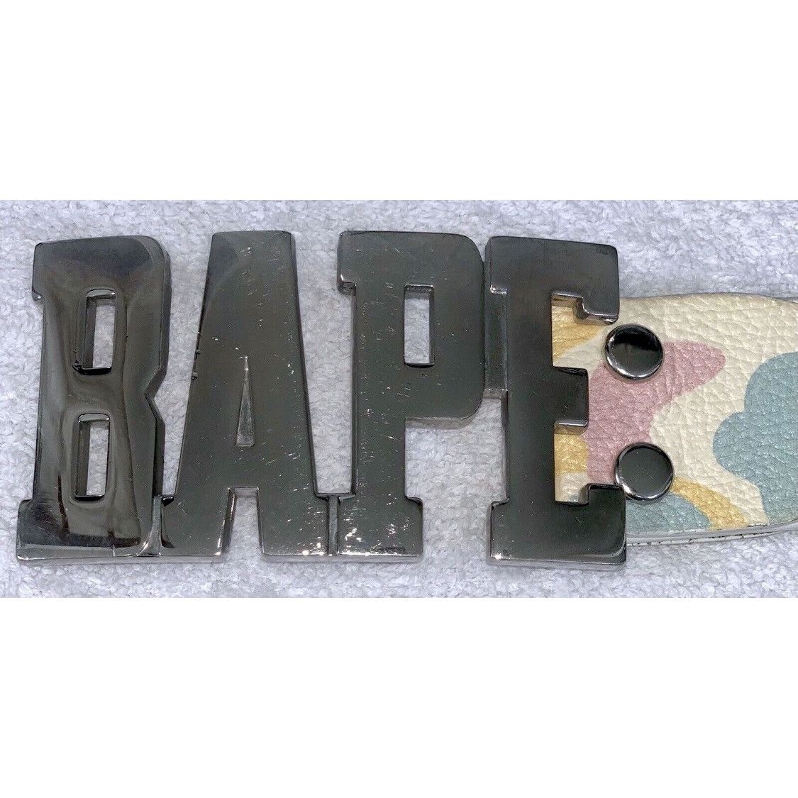 Bape RARE! Lil Wayne BAPE A Bathing Ape 2006 Cotton Candy Belt Size ONE SIZE - 3 Thumbnail