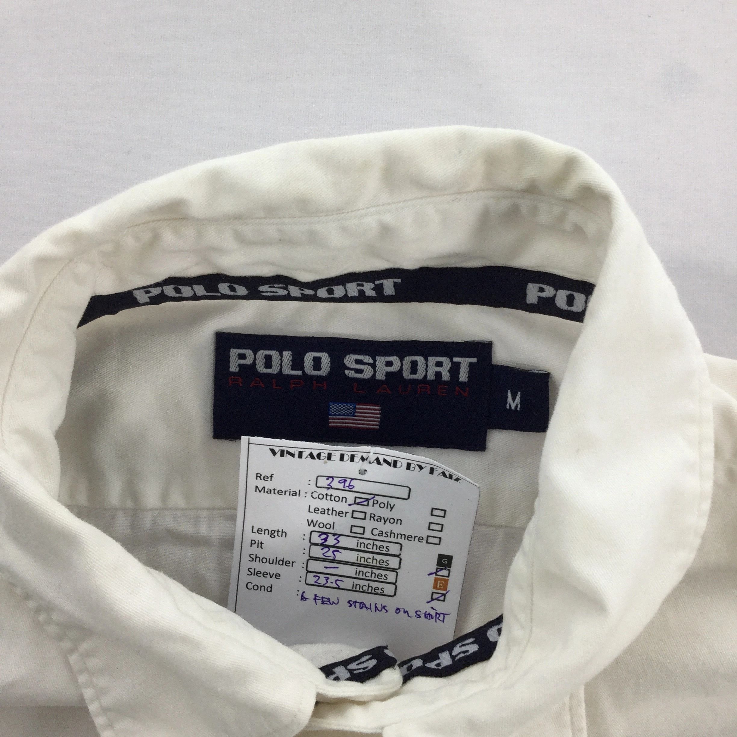 Polo Ralph Lauren × Vintage Vintage Polo Sport Trainer Shirt Size US M / EU 48-50 / 2 - 9 Thumbnail