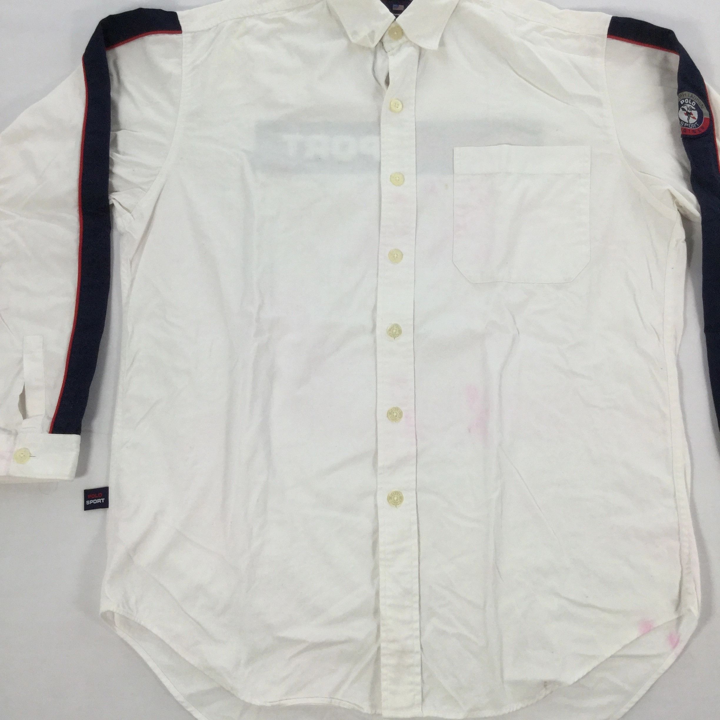 Polo Ralph Lauren × Vintage Vintage Polo Sport Trainer Shirt Size US M / EU 48-50 / 2 - 4 Thumbnail