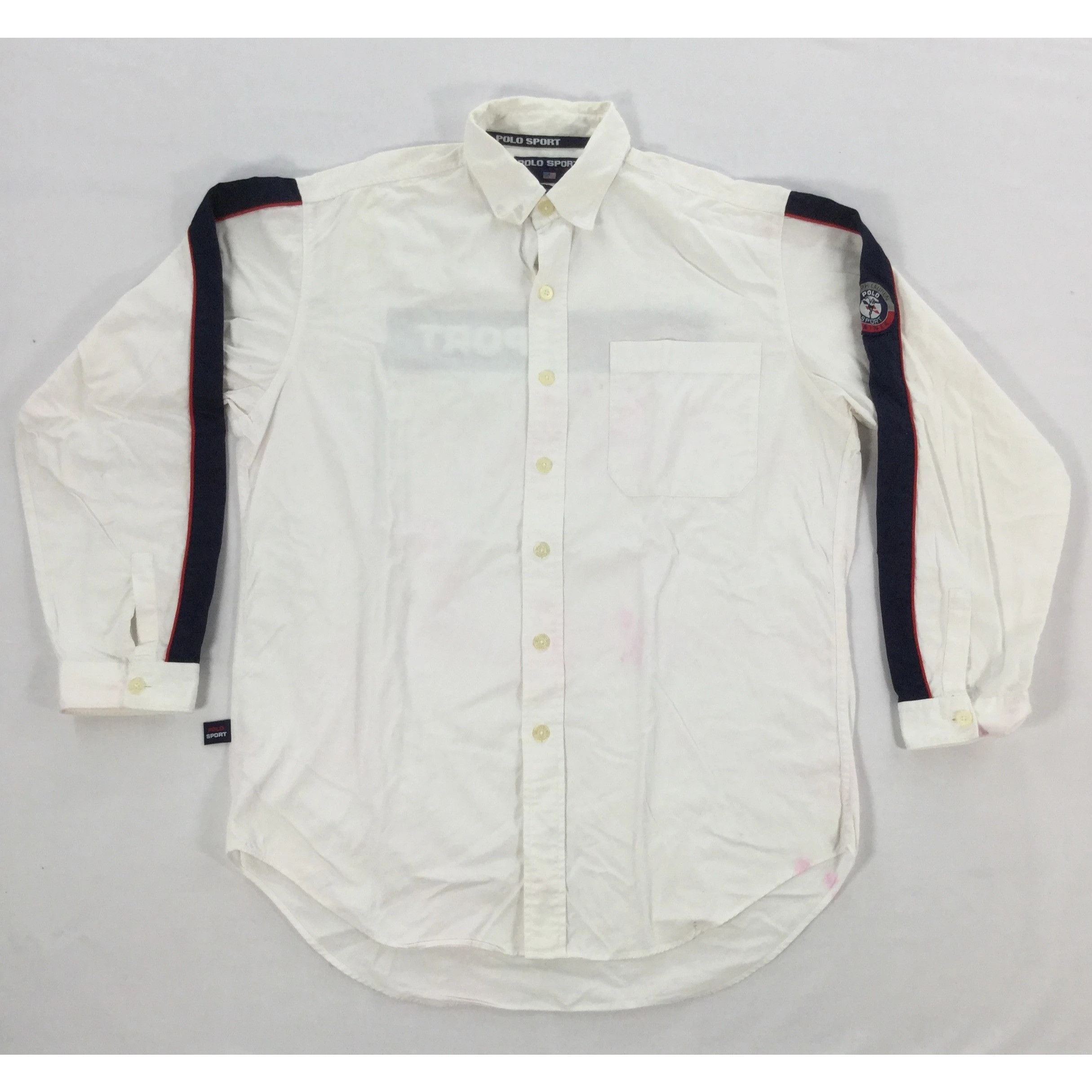 Polo Ralph Lauren × Vintage Vintage Polo Sport Trainer Shirt Size US M / EU 48-50 / 2 - 3 Thumbnail