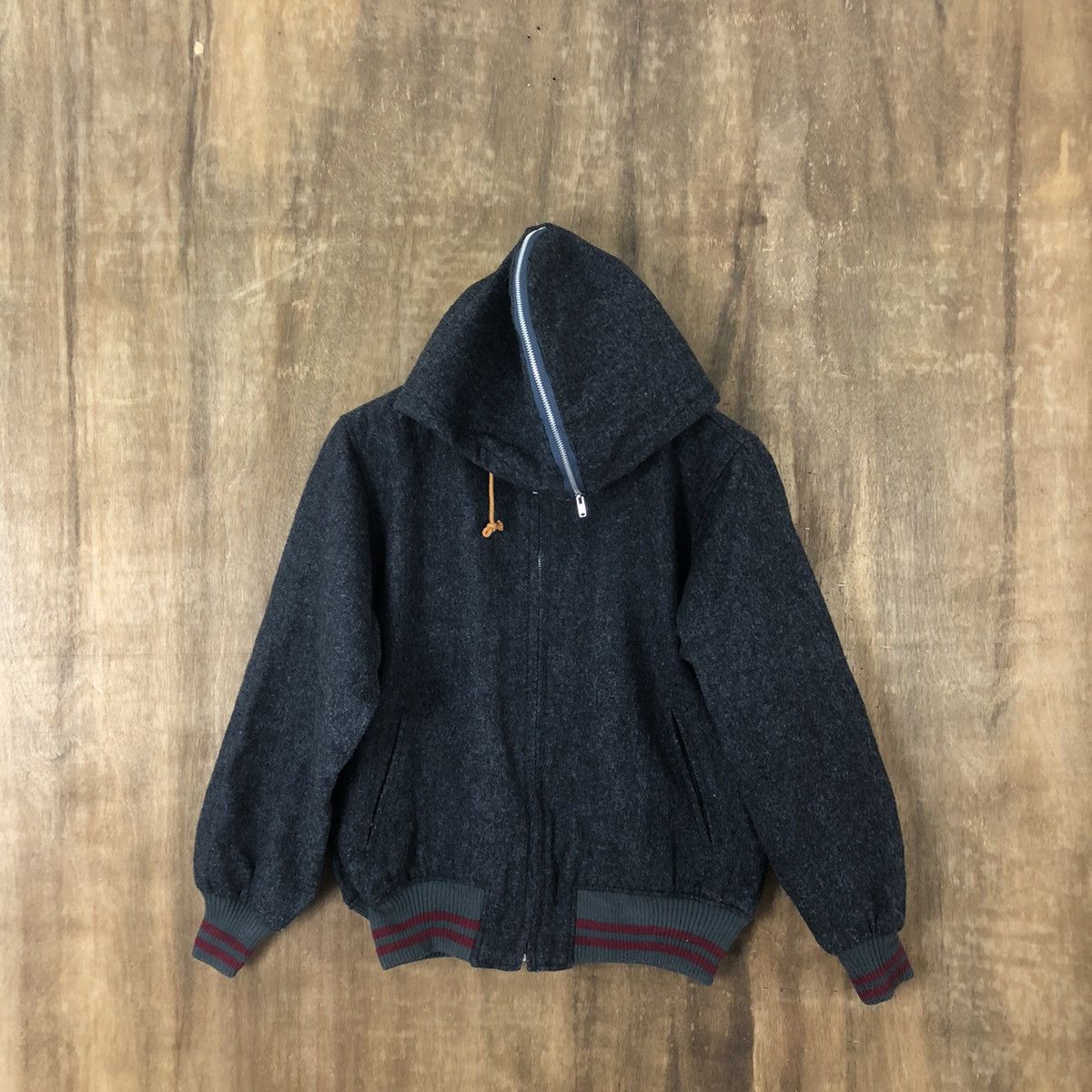Japanese Brand American Wood Lander Grey Wool Varsity Jacket Hoodies#1851 Size US M / EU 48-50 / 2 - 1 Thumbnail