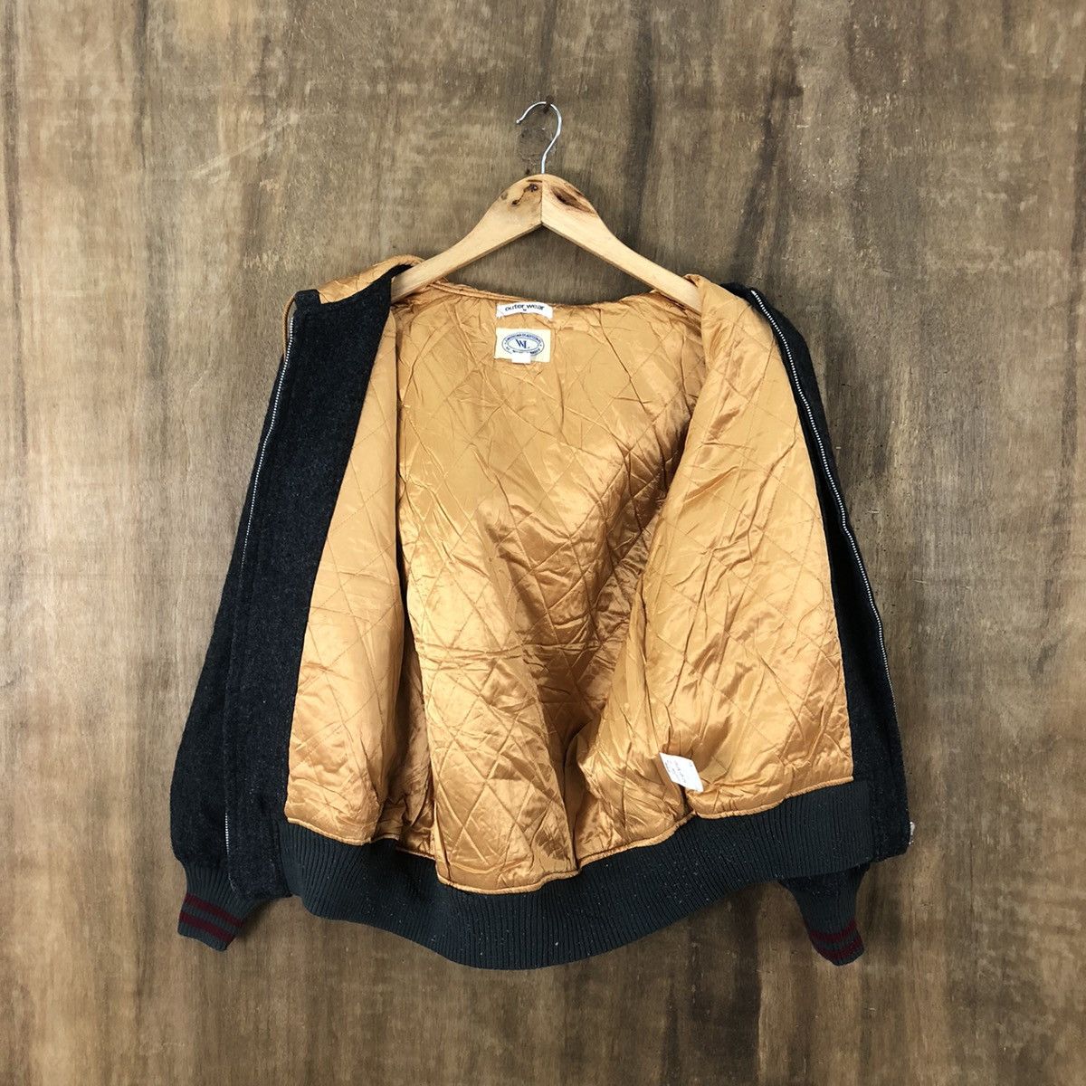 Japanese Brand American Wood Lander Grey Wool Varsity Jacket Hoodies#1851 Size US M / EU 48-50 / 2 - 8 Thumbnail