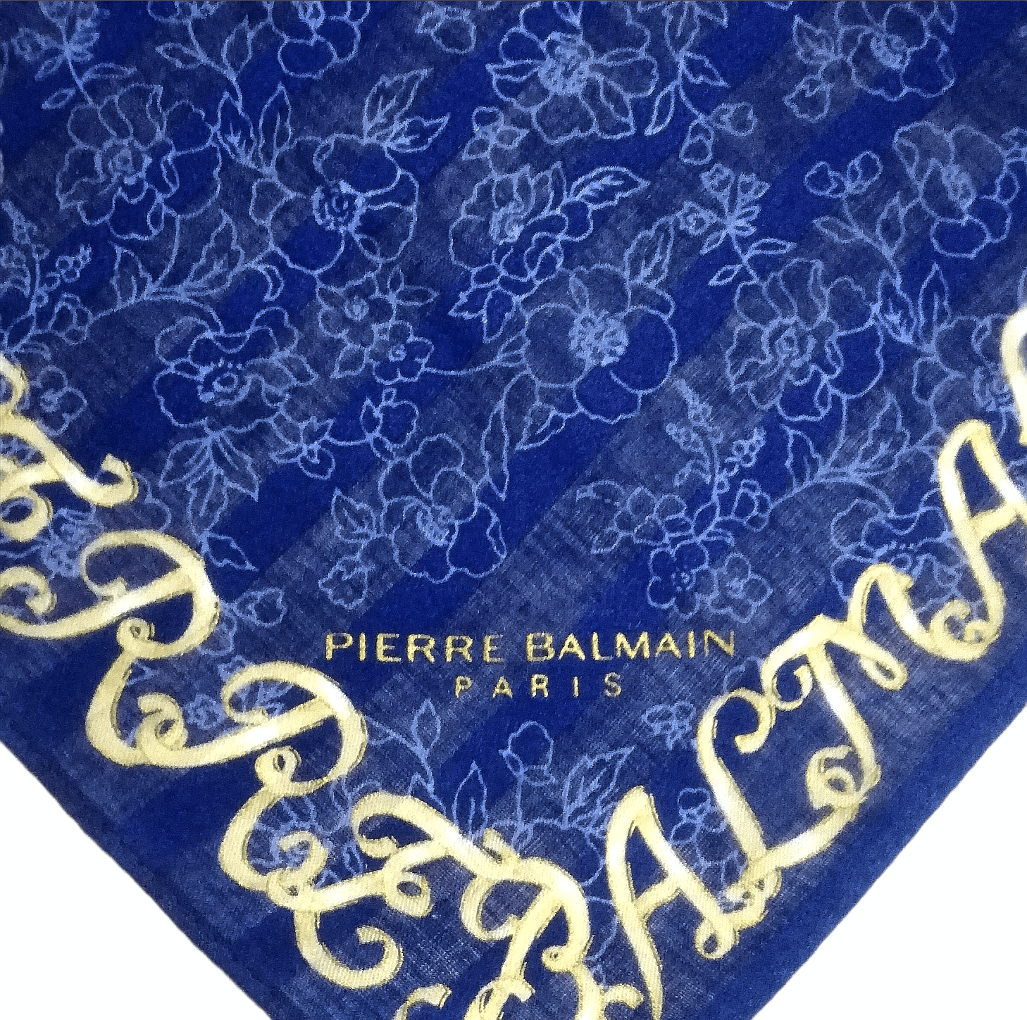 Pierre Balmain Piere Balmain Paris Full Printed Blue Colour Luxury Size ONE SIZE - 2 Thumbnail