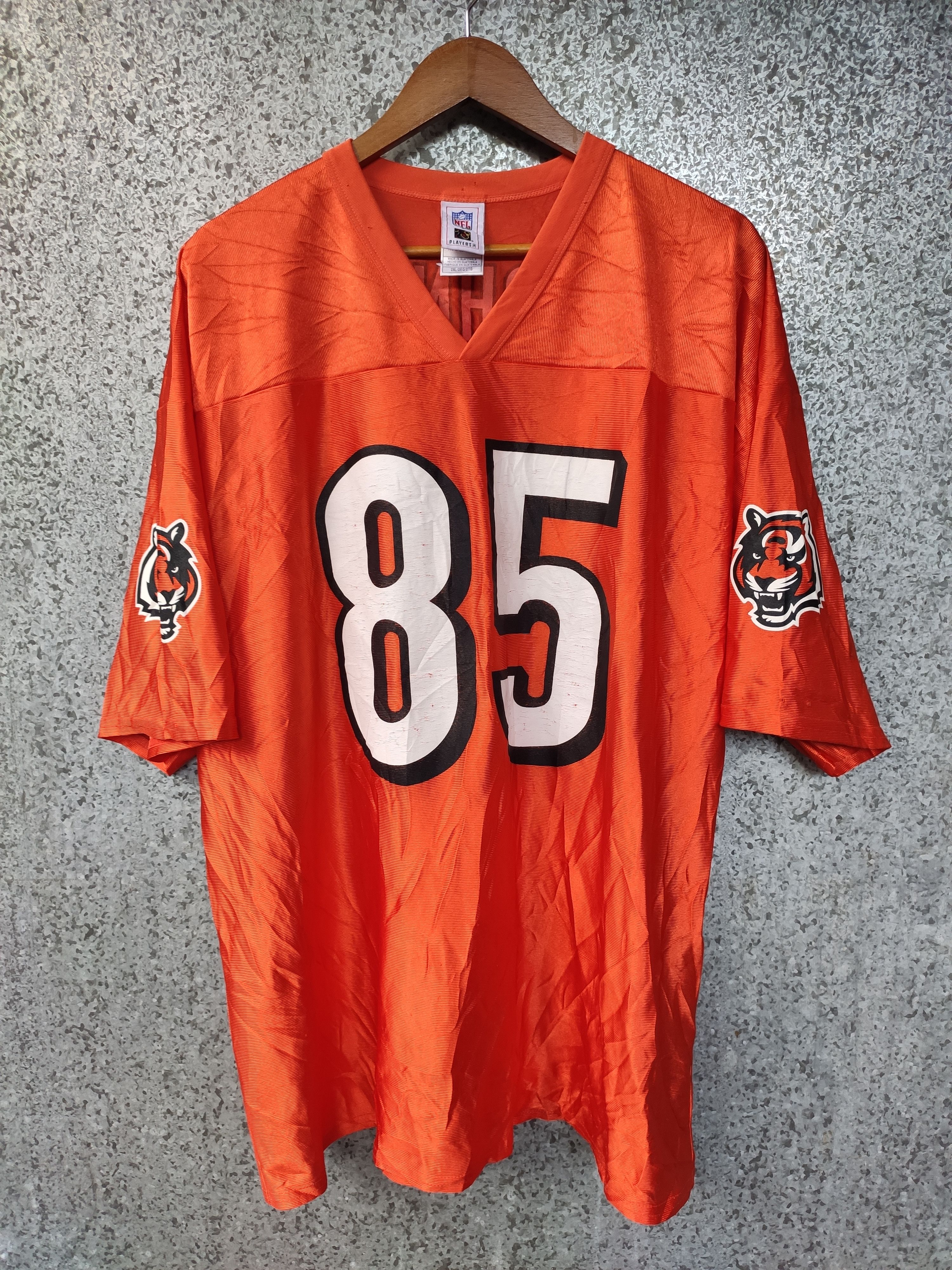NFL Vintage C Johnson jersey 85 oversize players issue Size US XL / EU 56 / 4 - 2 Thumbnail