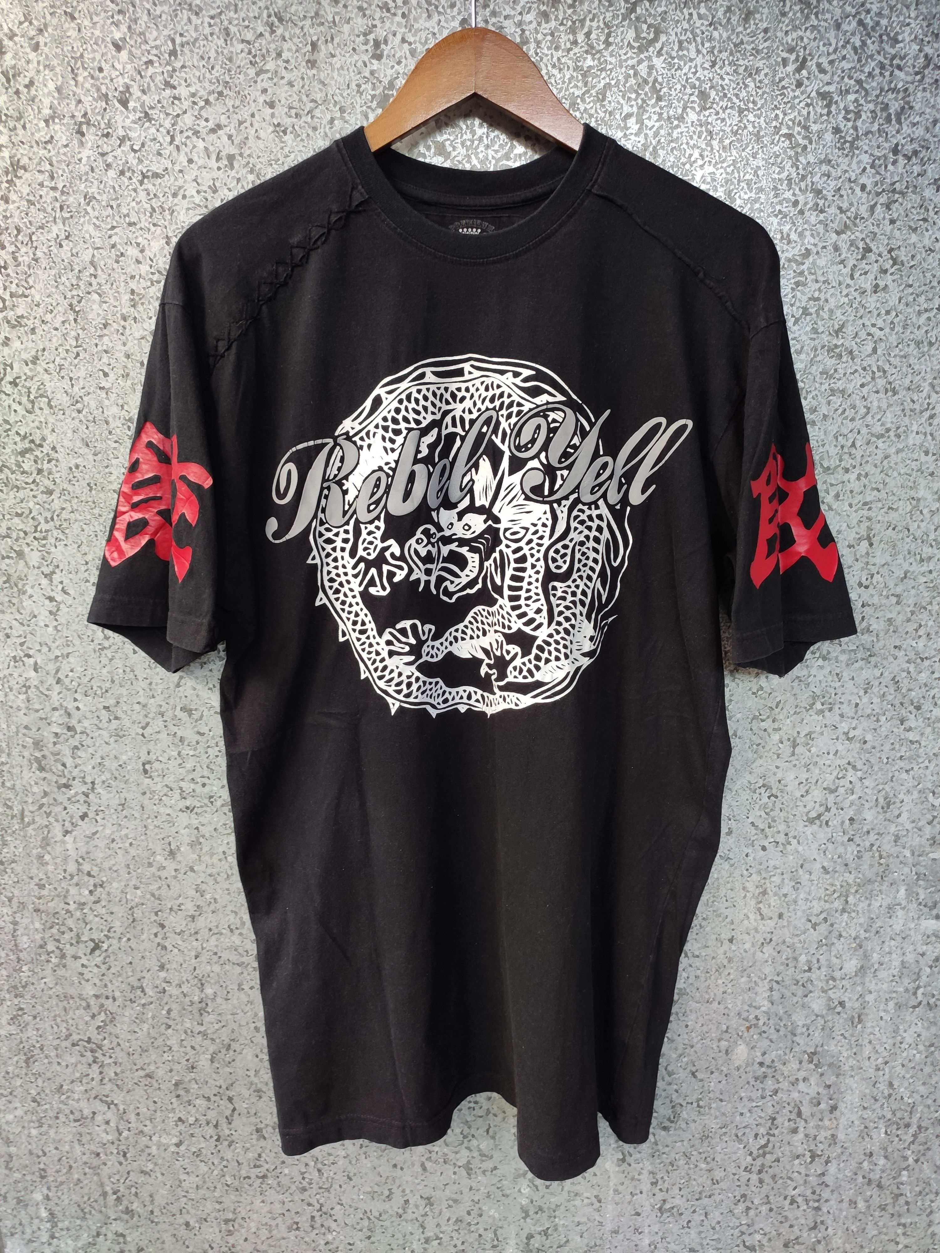 Japanese Brand Rebel Yell dragon t shirt sukajan Size US L / EU 52-54 / 3 - 1 Thumbnail