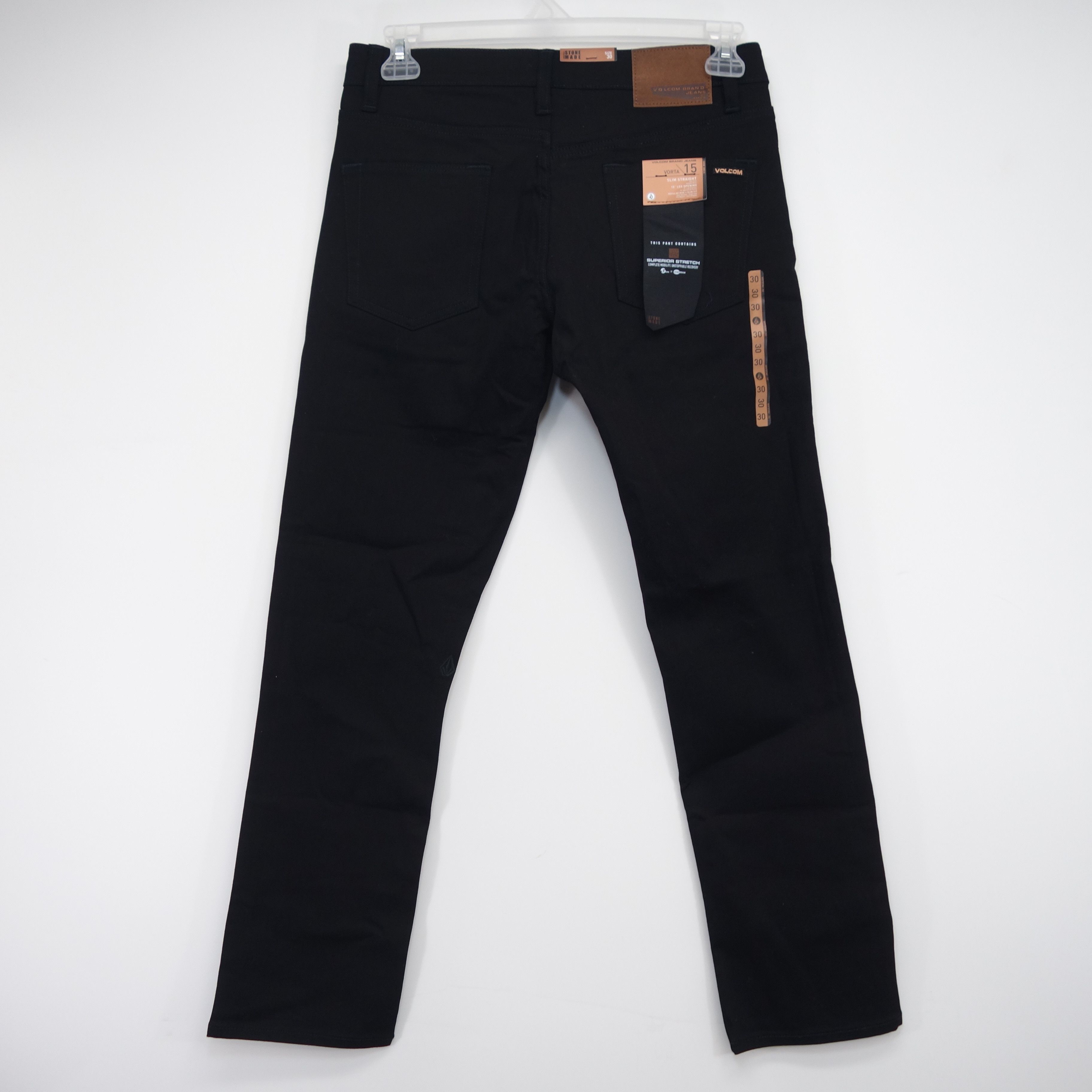 Black Slim Straight Chino Skate Dress Pants Size 30 x 30