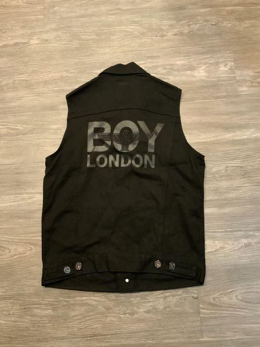 Boy London NWOT Boy London Embroidered Denim Trucker Jean Vest